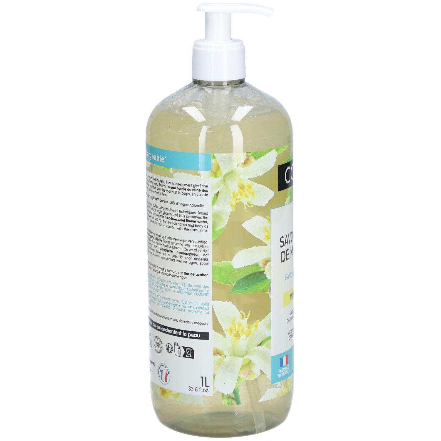 Coslys Savon Liquide Marseille Pure Parfum Fleur D'Oranger