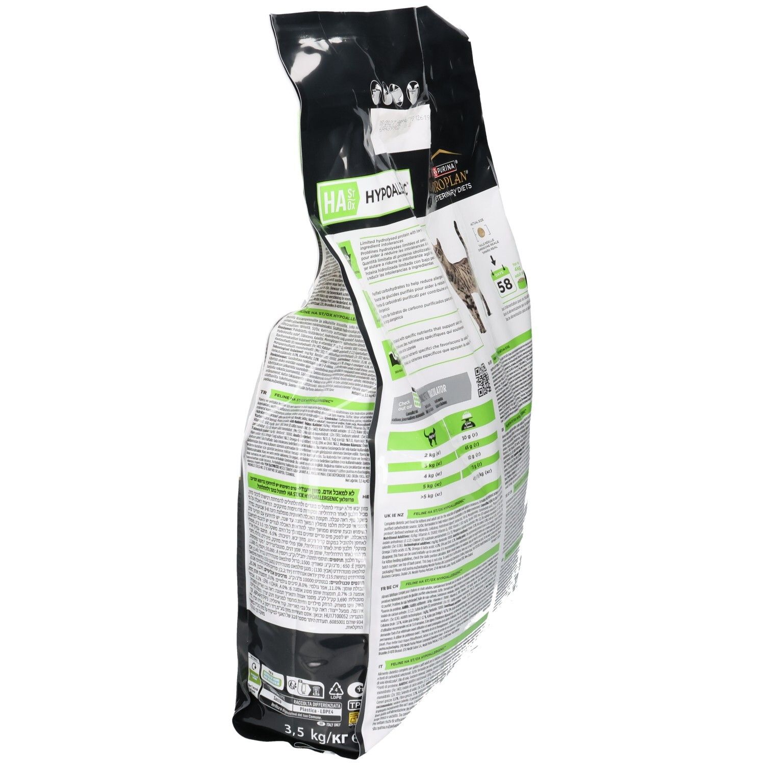 Sac de croquettes Purina Pro Plan Veterinary Diets HA Hypoallergenic, 3,5 kg.