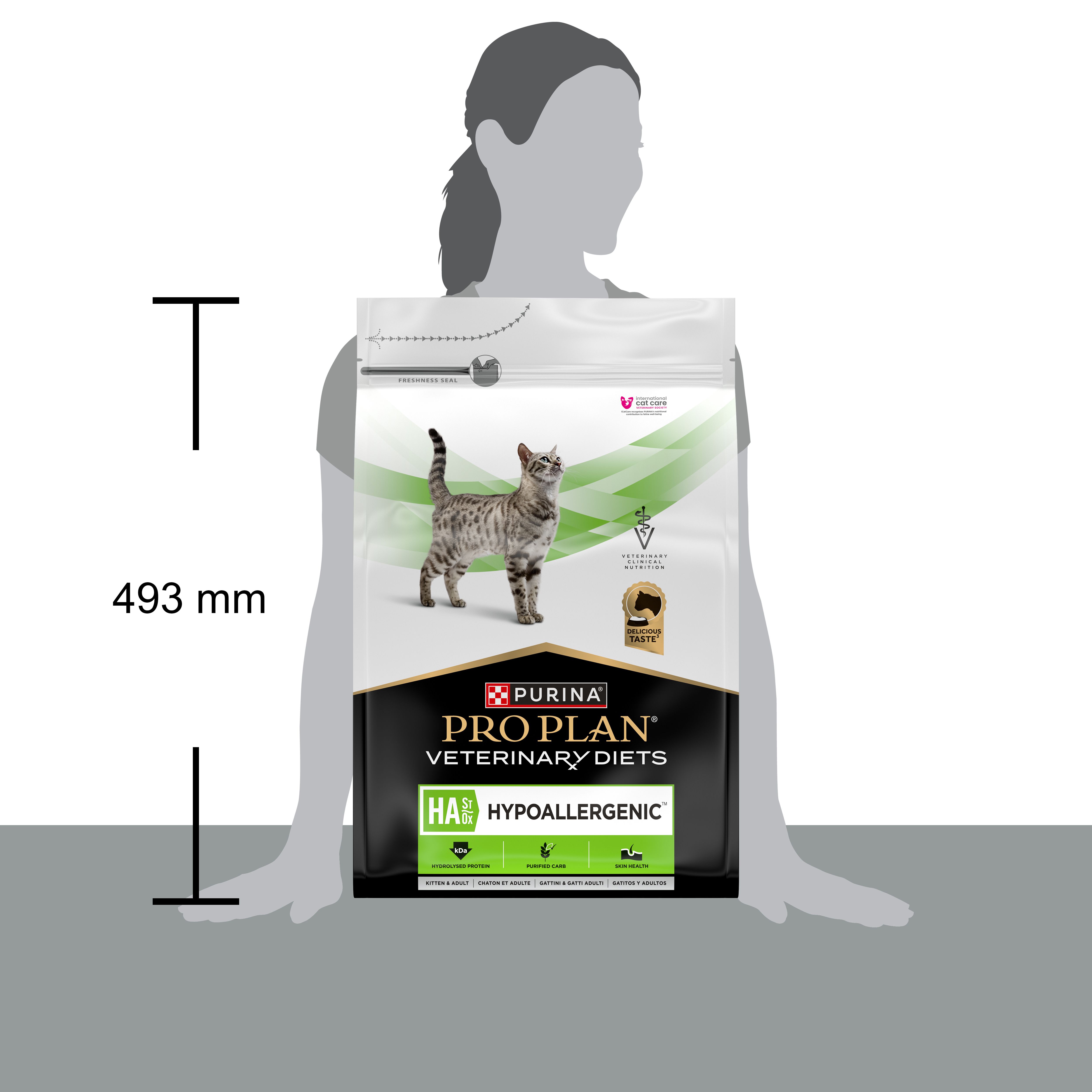Sac de croquettes Purina Pro Plan Veterinary Diets HA Hypoallergenic, 3,5 kg.