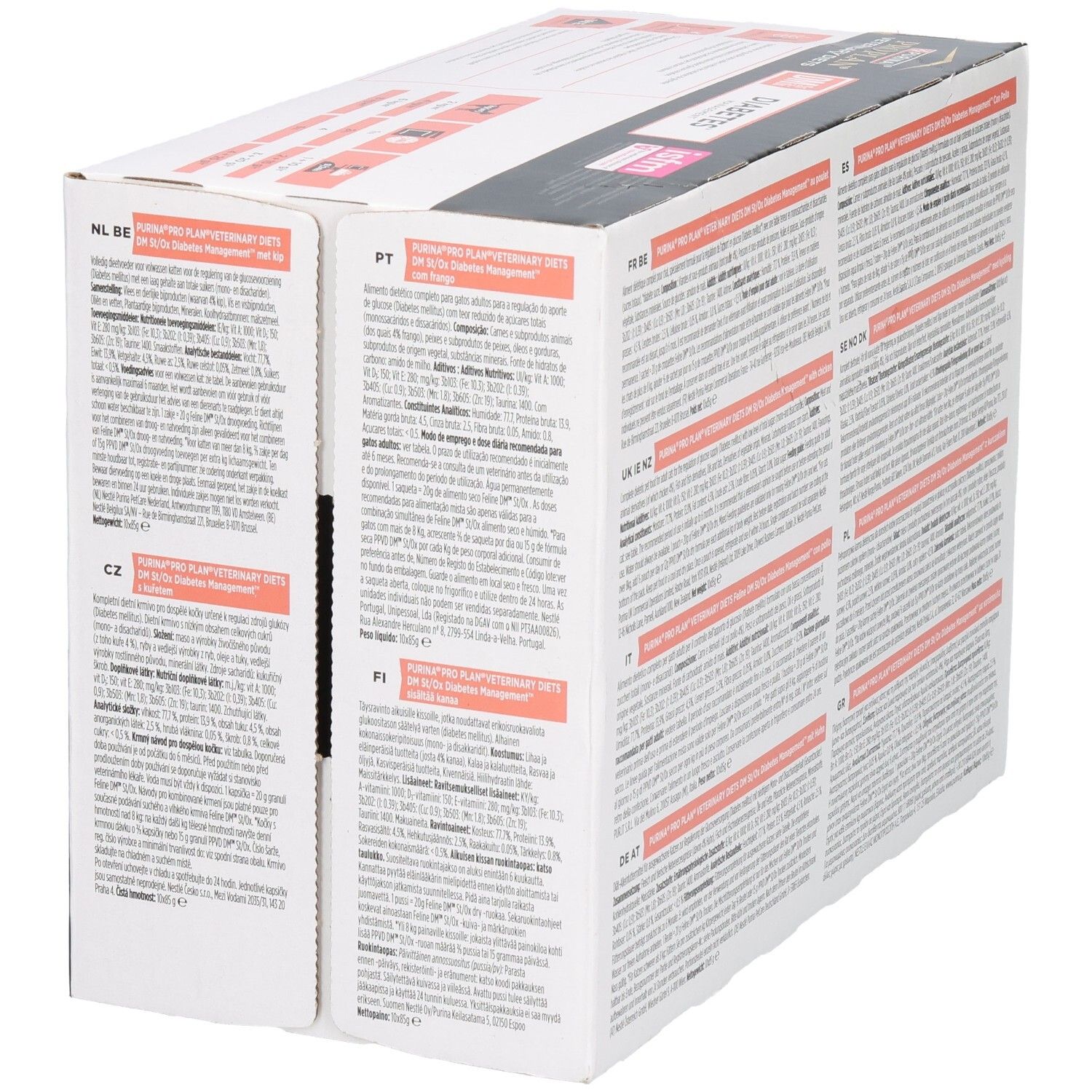 Dos de l'emballage PRO PLAN® VETERINARY DIETS Feline DM St/Ox Diabetes Management.