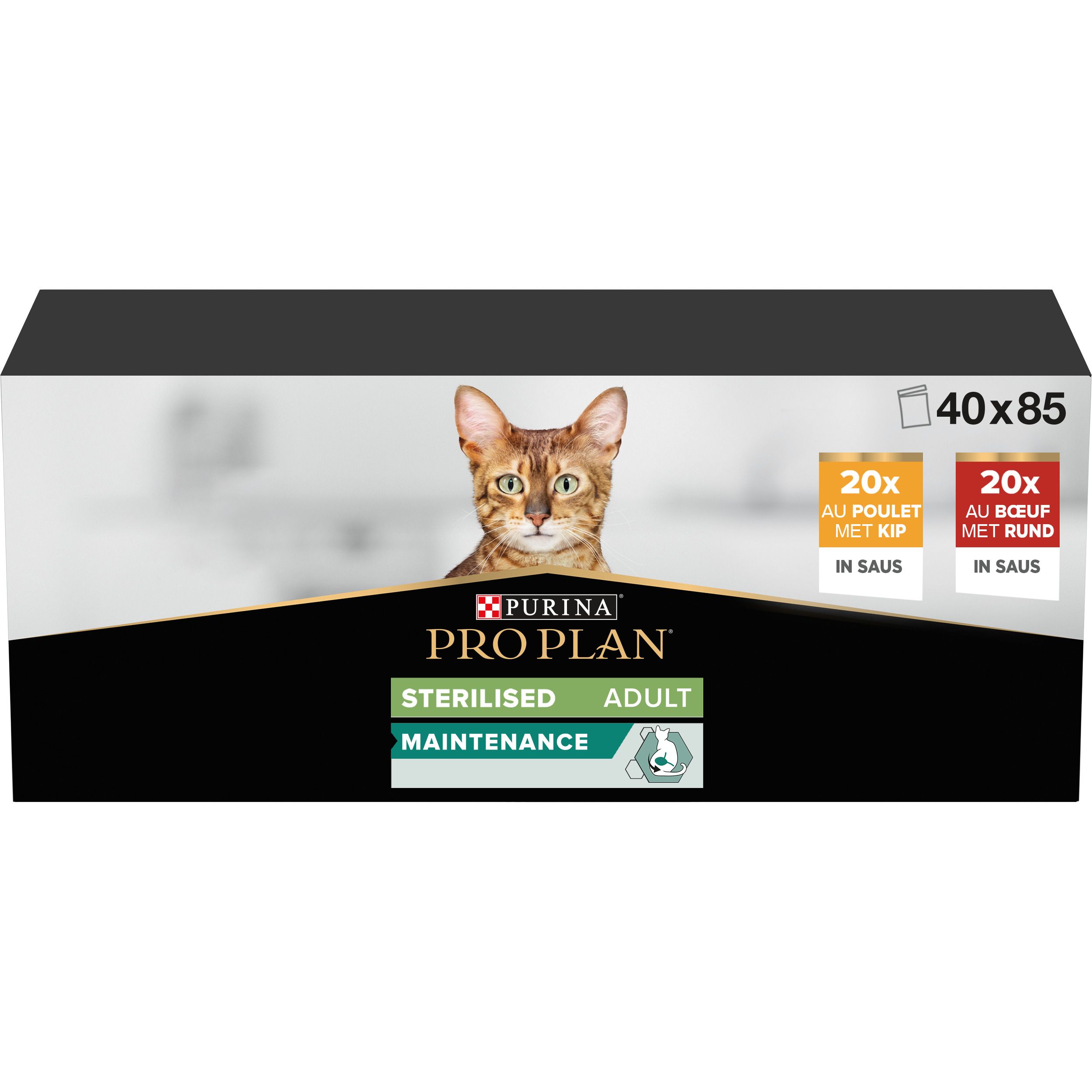 Nourriture pour chats Purina Pro Plan Adult Sterilised Maintenance, 40x85g.