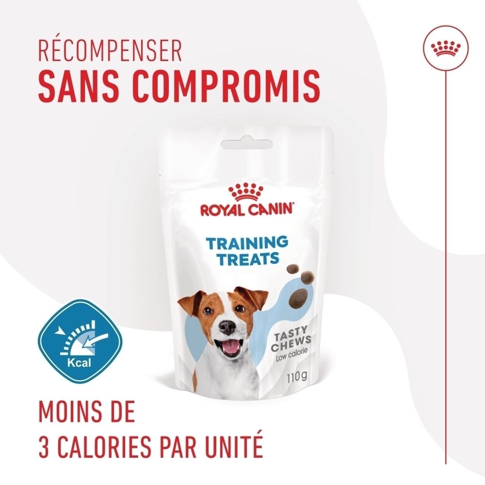 Sachet Royal Canin Training Treats : Récompenser sans compromis, moins de 3 kcal.