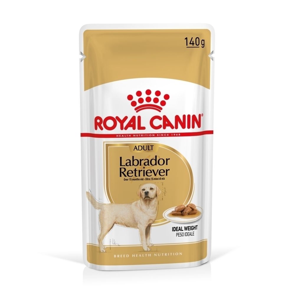 Royal Canin Labrador Retriever Adulte 140g sachet.