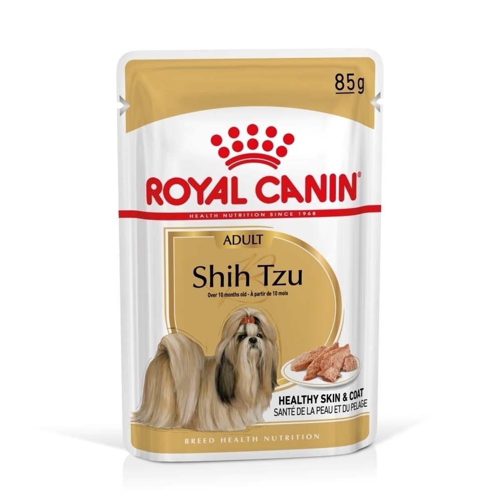 Sachet Royal Canin Shih Tzu Adulte texture adaptée.