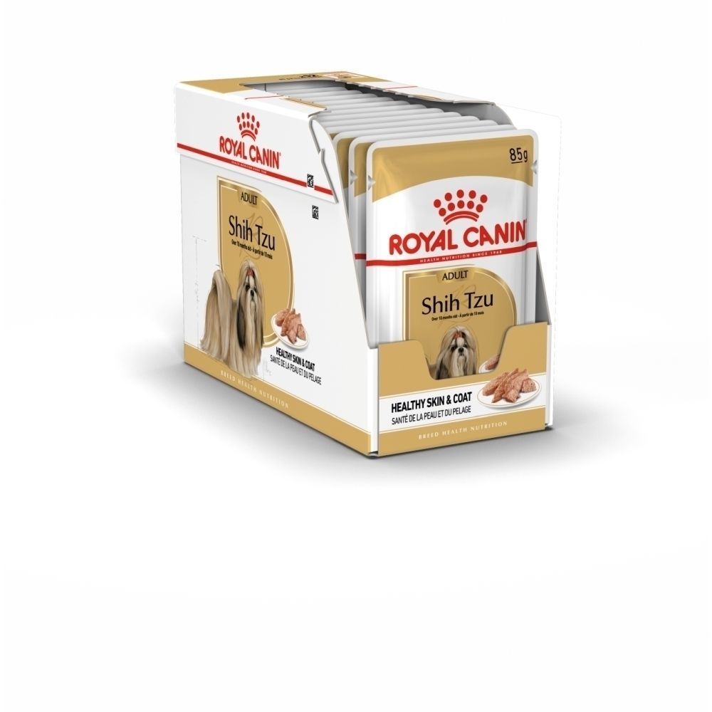 Sachet Royal Canin Shih Tzu Adulte texture adaptée.