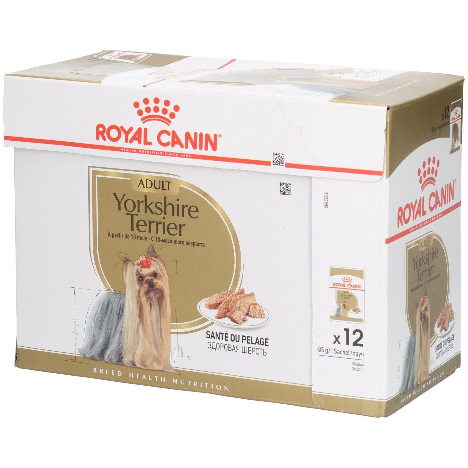 Royal Canin Yorkshire Terrier Adulte Multipack, 12 sachets de 85g.