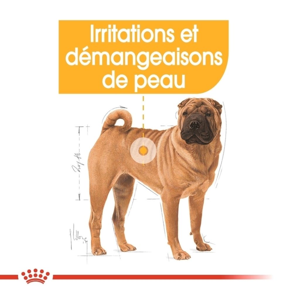 Graphique sur la formule de nourriture pour chien à teneur réduite en allergènes, 91% de propriétaires satisfaits.