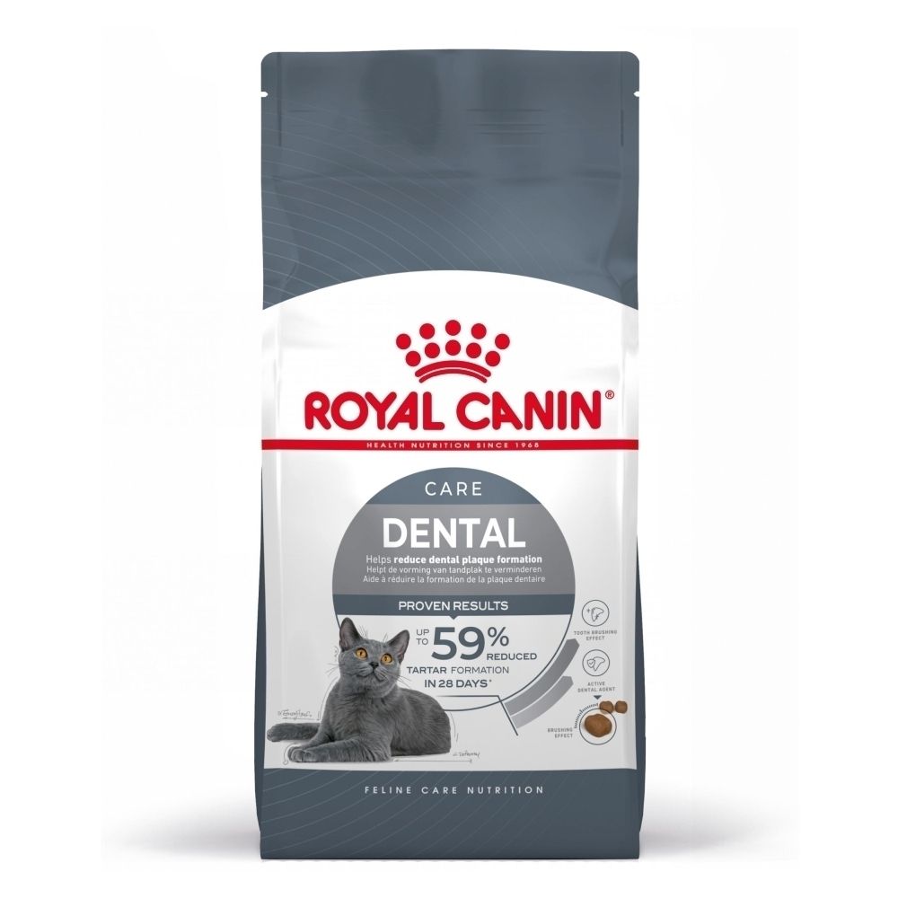 Sac Royal Canin FCN DENTAL CARE : Jusqu'à 59% de réduction de la formation de tartre.