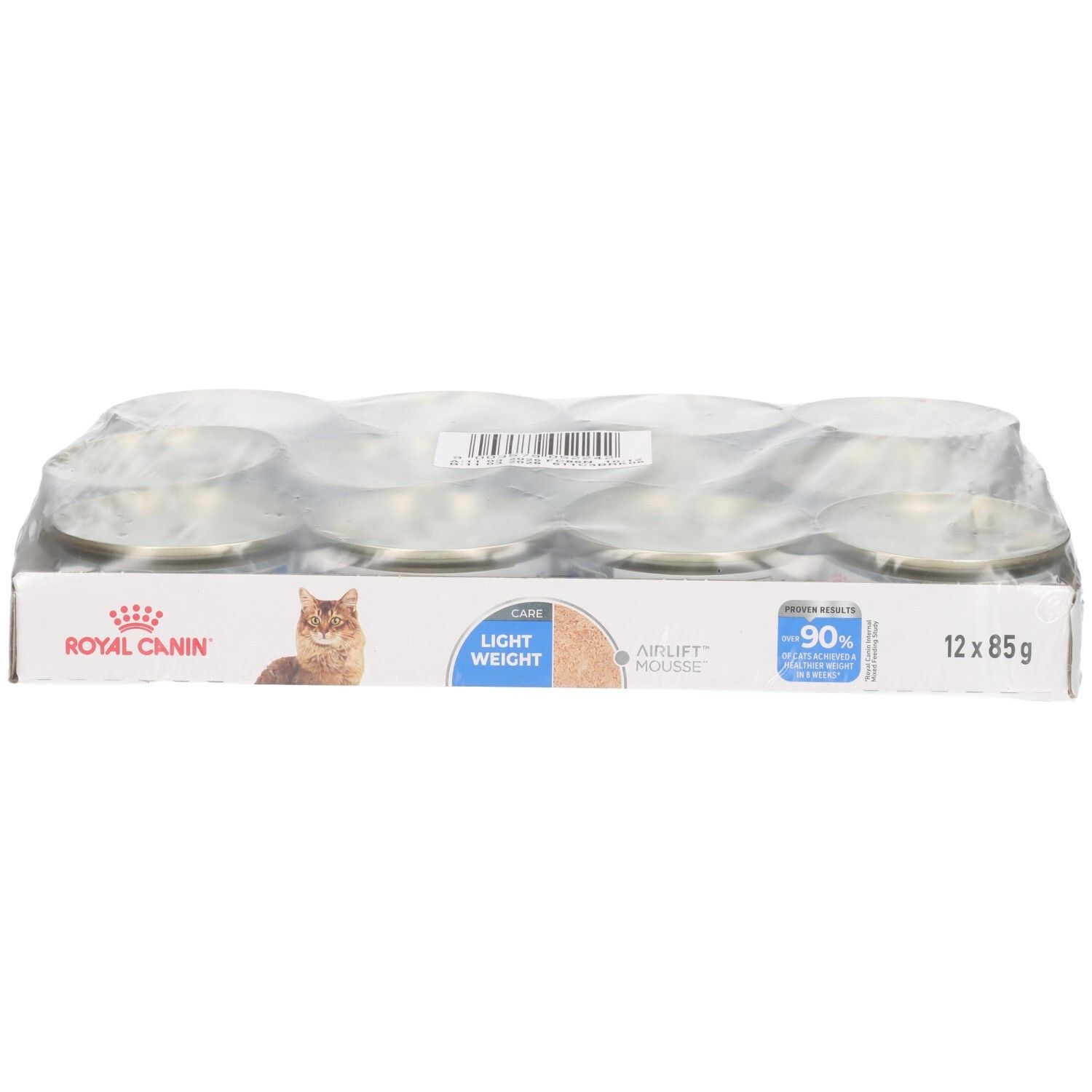 Mousse Royal Canin Light Weight pour chats, pack de 12x85g.