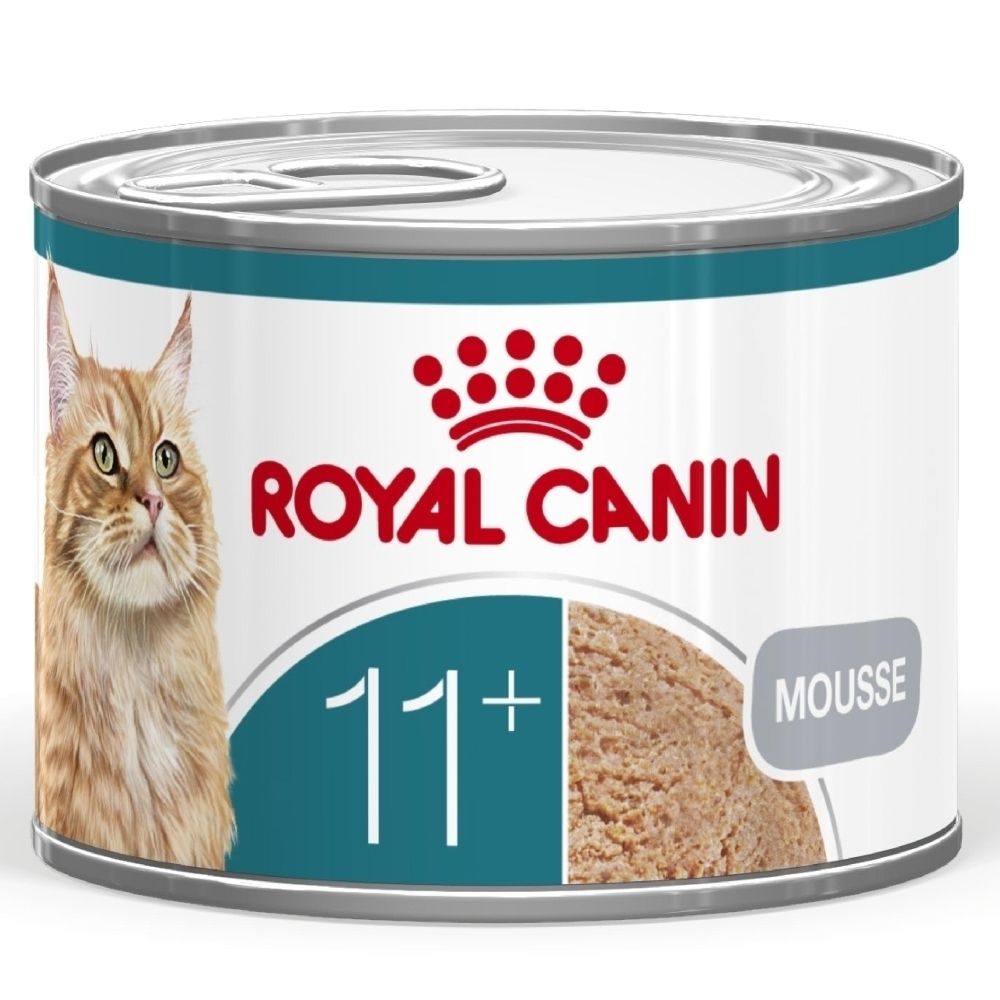 Boîte de Royal Canin FHN Ageing 11+ Mousse pour chats.