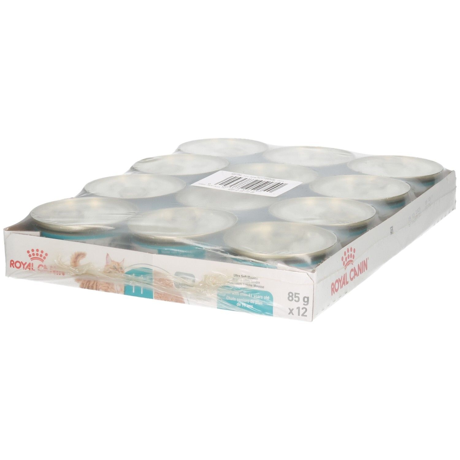 Emballage de 12 boîtes de nourriture pour chats Royal Canin, 85g par boîte.