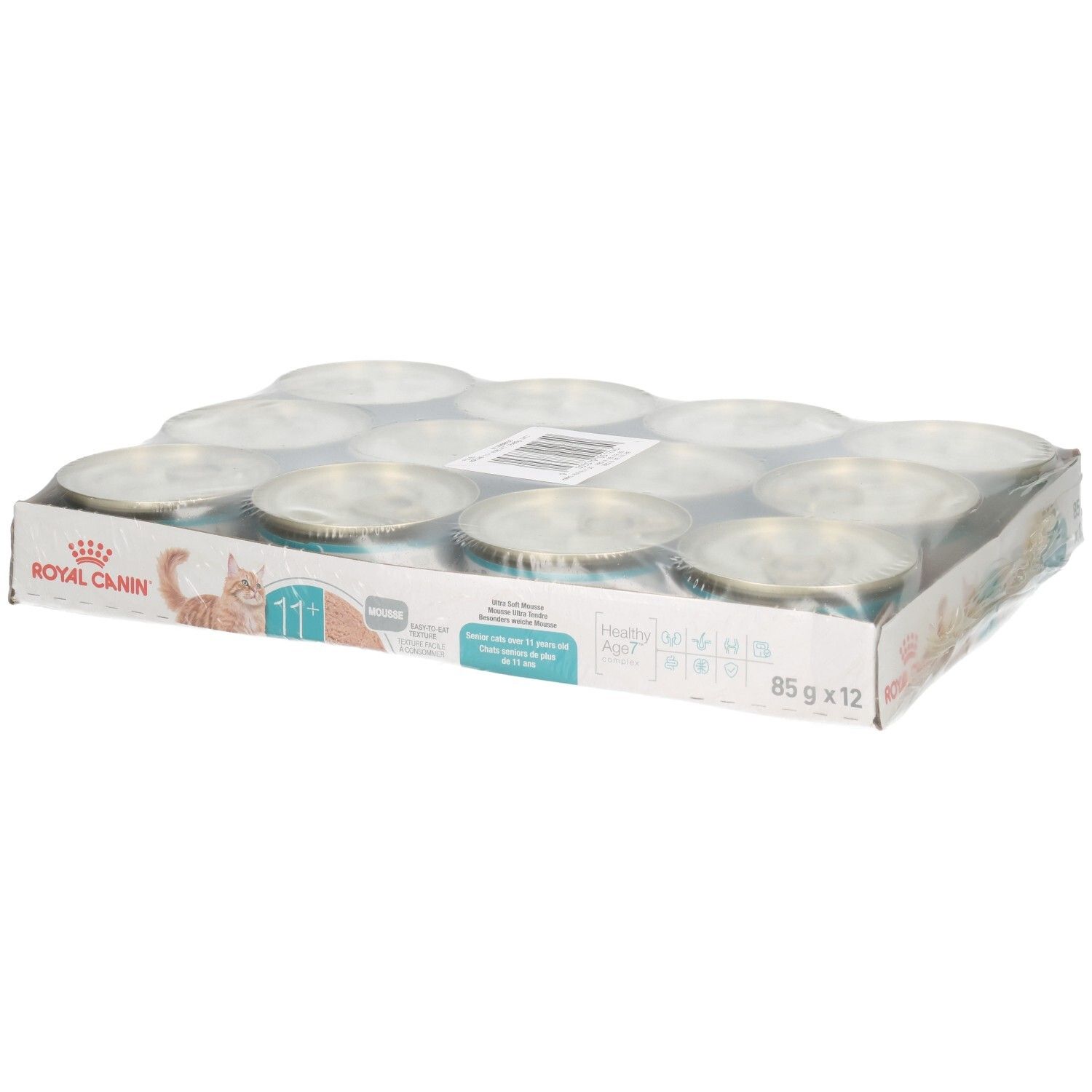 Emballage de 12 boîtes de nourriture pour chats Royal Canin, 85g par boîte.