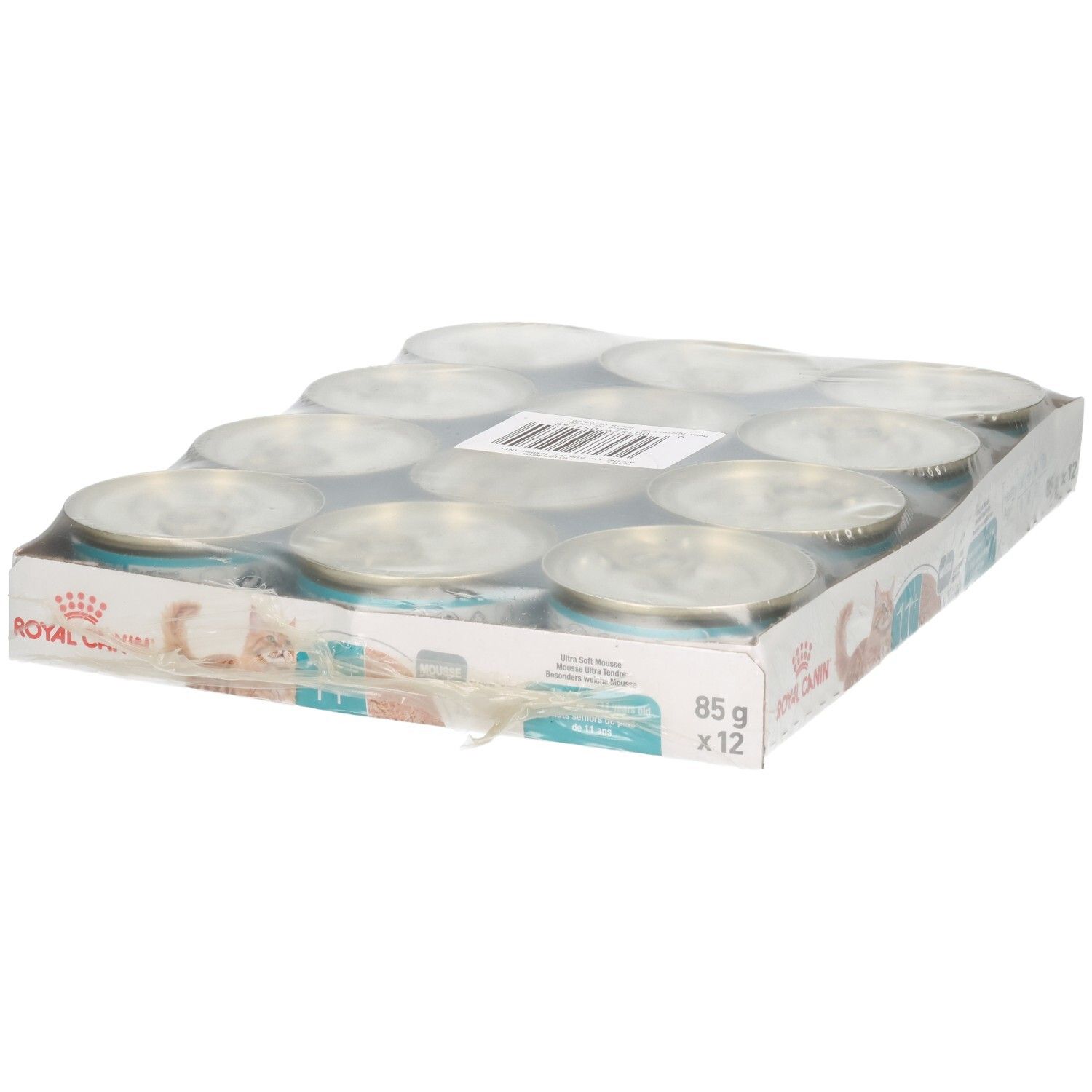 Emballage de 12 boîtes de nourriture pour chats Royal Canin, 85g par boîte.