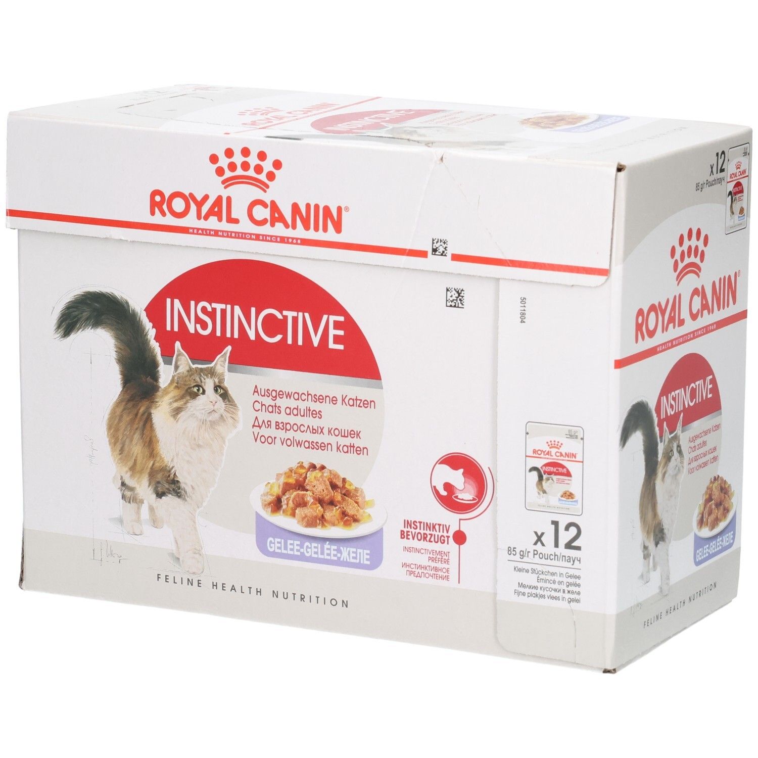 Royal Canin Instinctive Multipack: Carton de 12 sachets de 85g pour chats adultes.