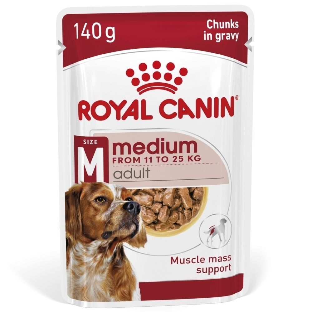 Sachet Royal Canin 140g pour chien adulte de taille moyenne, soutien musculaire.