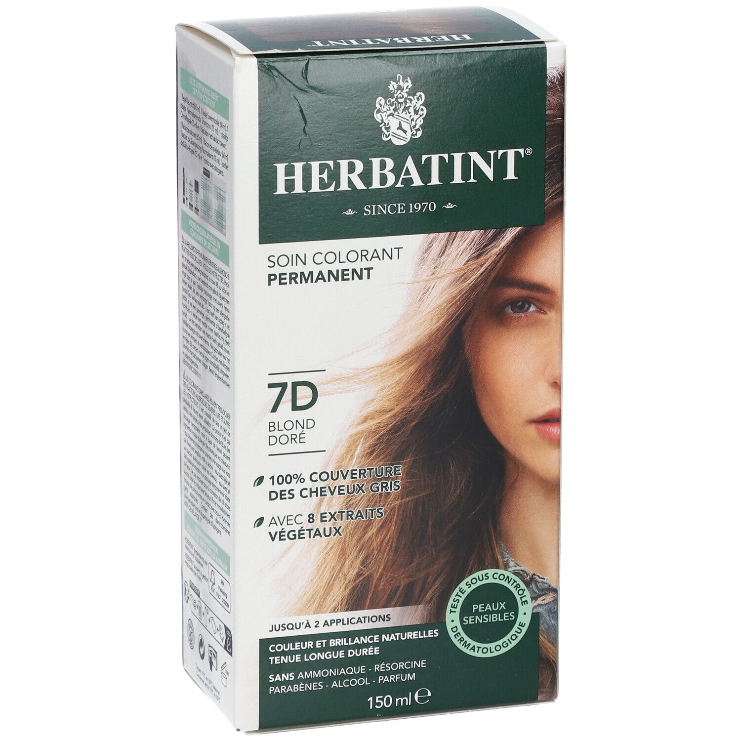 HERBATINT® Soin Colorant Permanent Blond Doré 7D