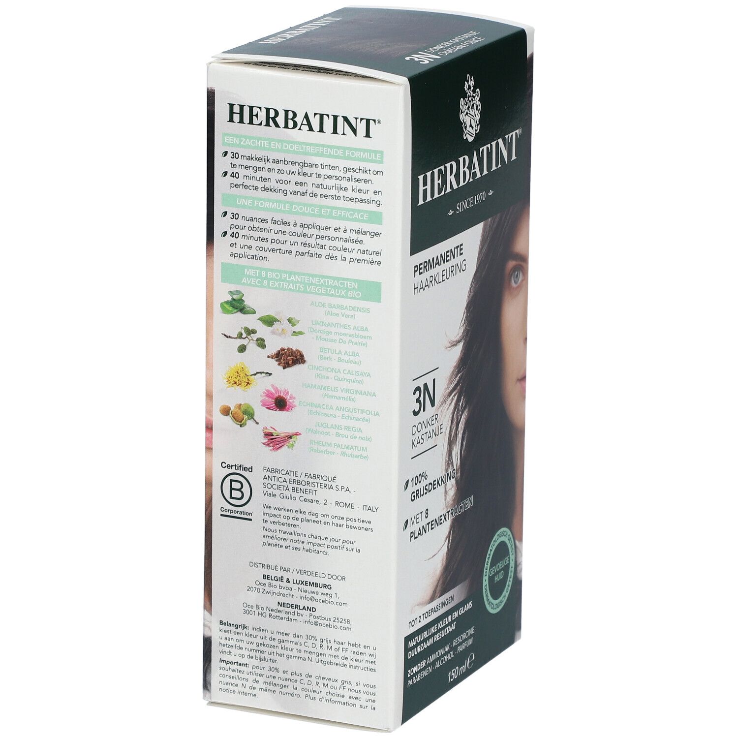 Herbatint Soin Colorant Permanent Châtain Foncé 3N