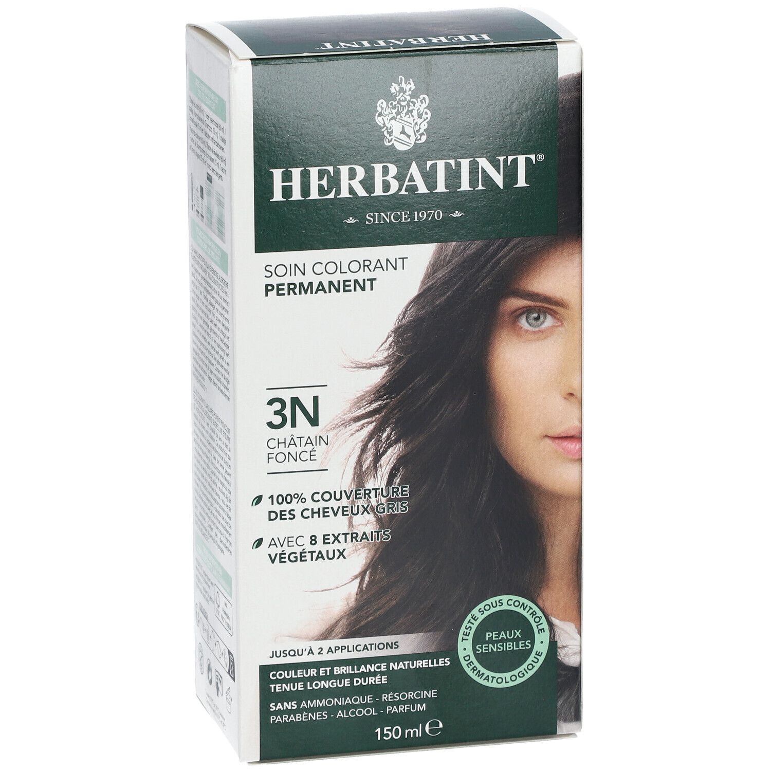 Herbatint Soin Colorant Permanent Châtain Foncé 3N
