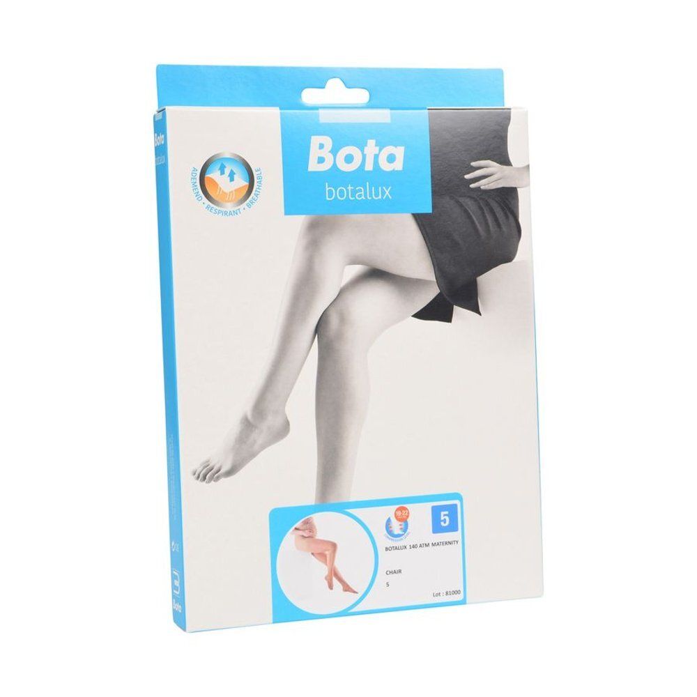 Collant de maternité couleur chair. Soutien abdominal et jambes. Vue latérale, porté par une femme enceinte.