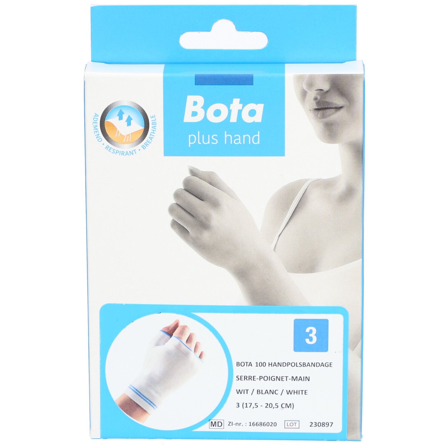 Bota Serre-Poignet-Main + Pouce Blanc 100 T3