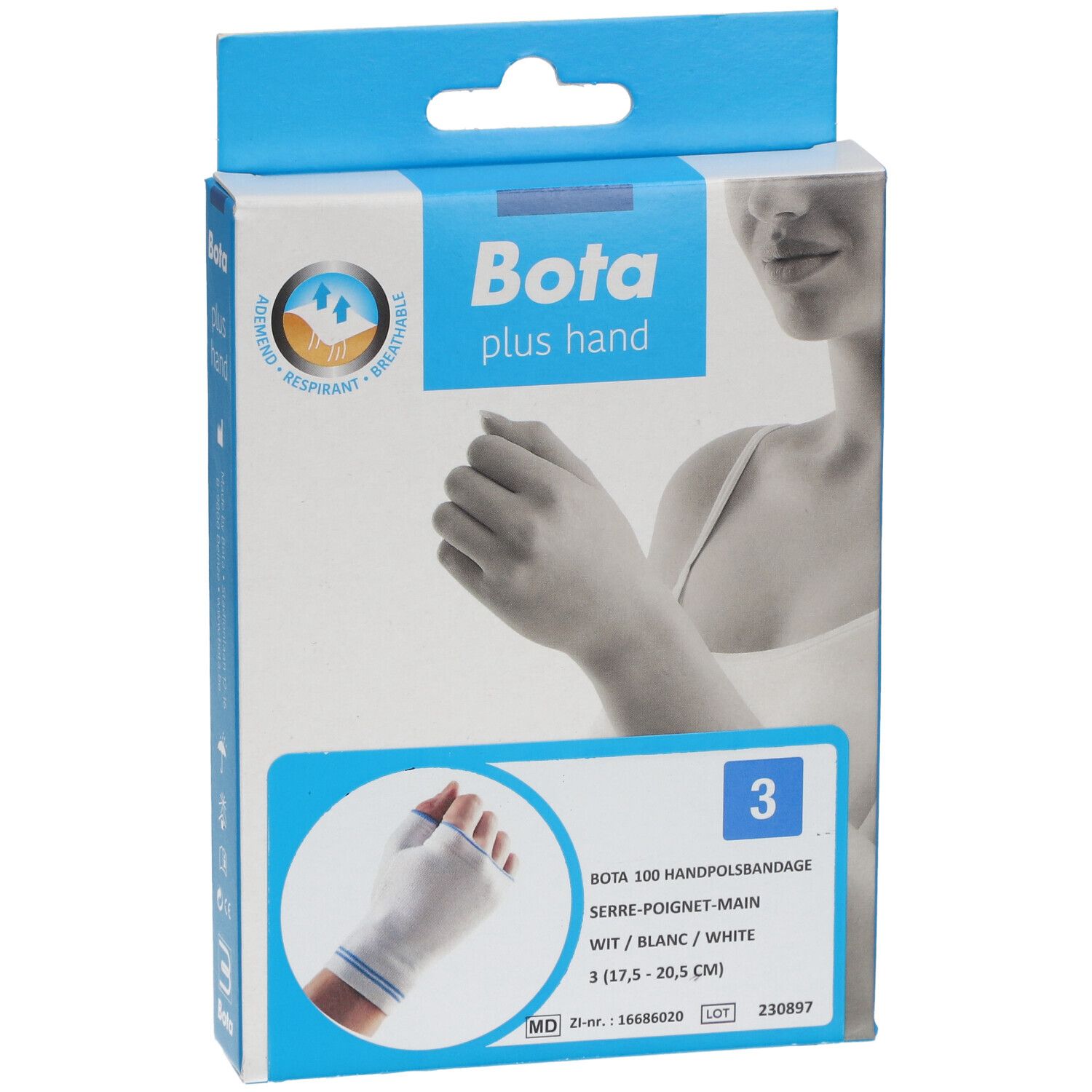 Bota Serre-Poignet-Main + Pouce Blanc 100 T3