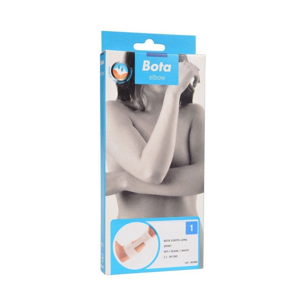 Emballage Bota Elbow Long Sport White. Image du produit et informations. Taille 1, blanc.