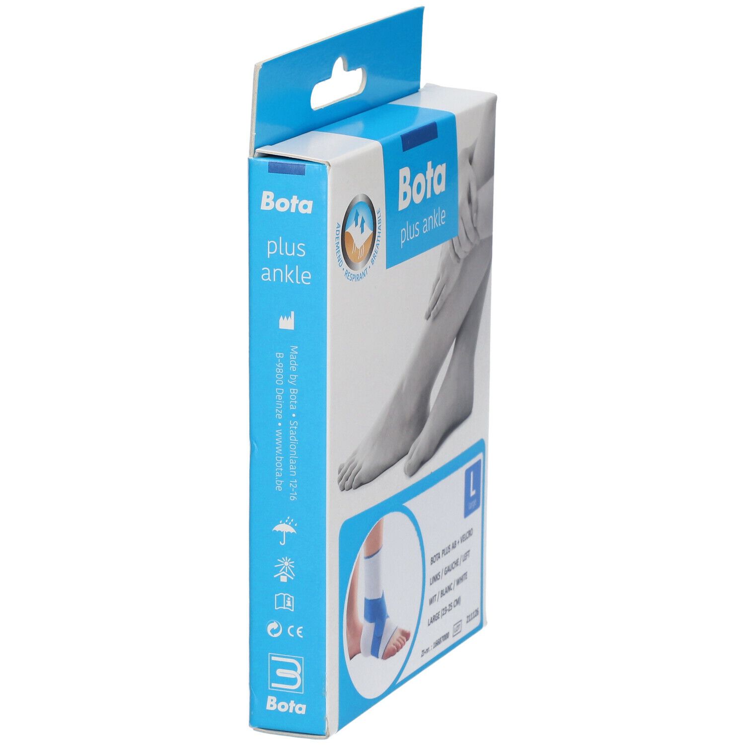 Bota Plus AB Cheville + Velcro Gauche Blanc Large
