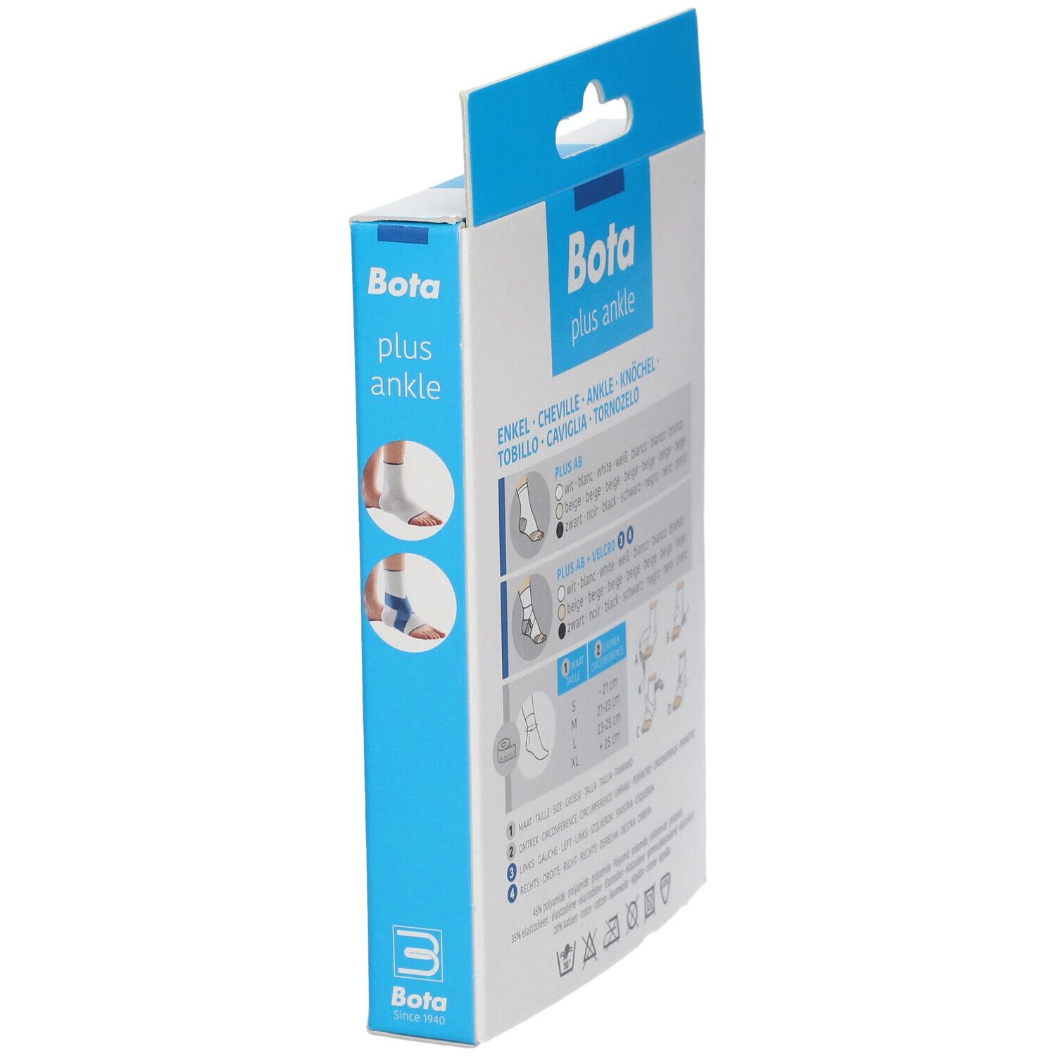 Bota Plus AB Cheville + Velcro Gauche Blanc Large