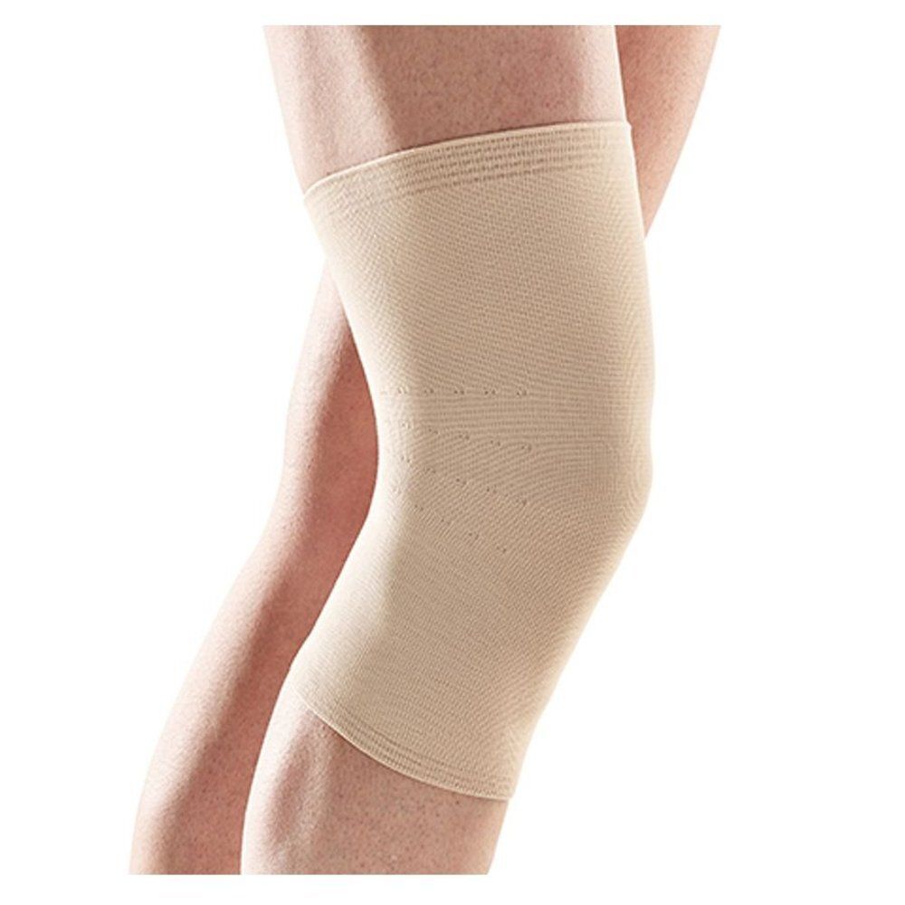 Genouillère beige. Vue du produit. Aucun autre détail visible.