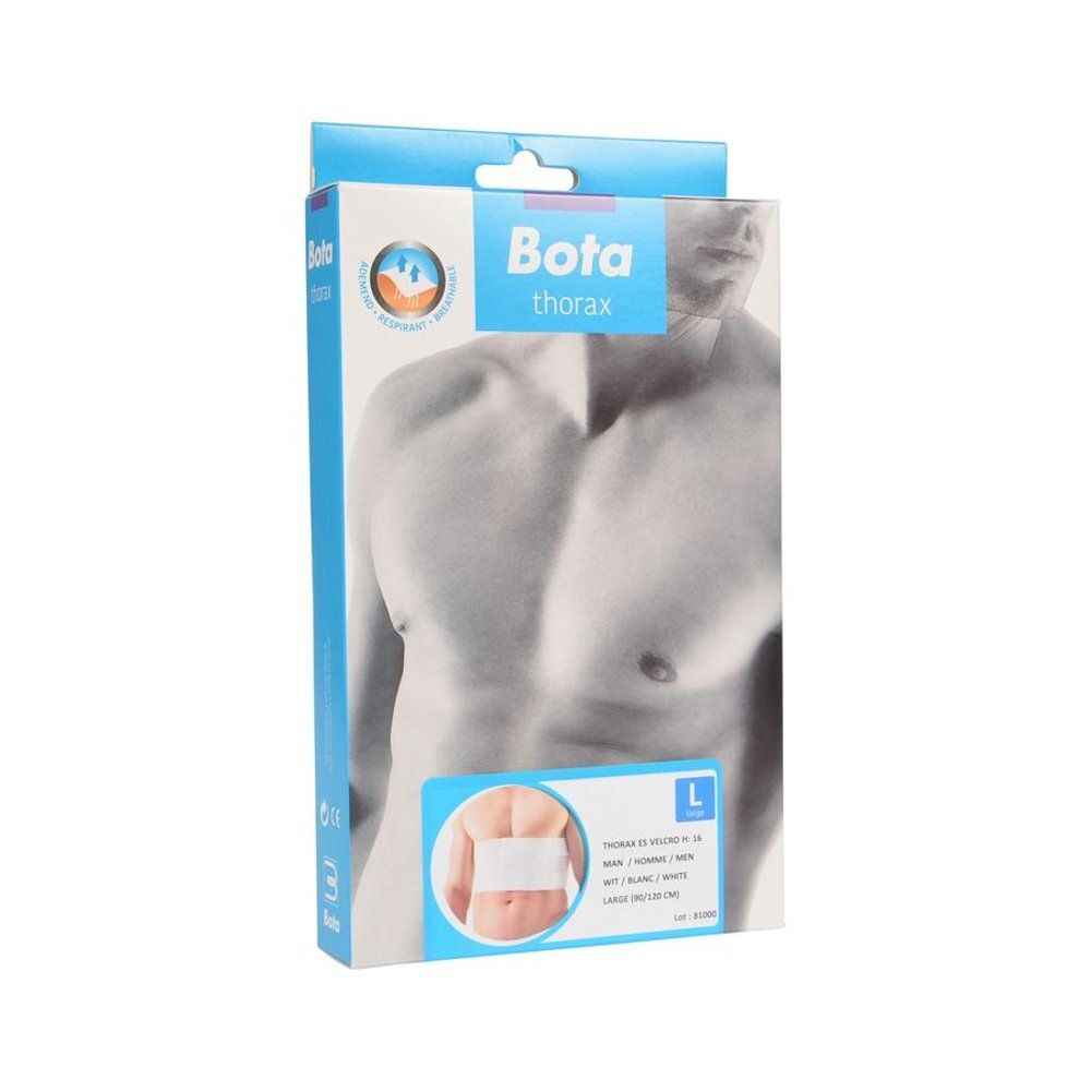 Emballage pour Bota Thoraxgordel Man Large. Un homme est représenté sur l'emballage.
