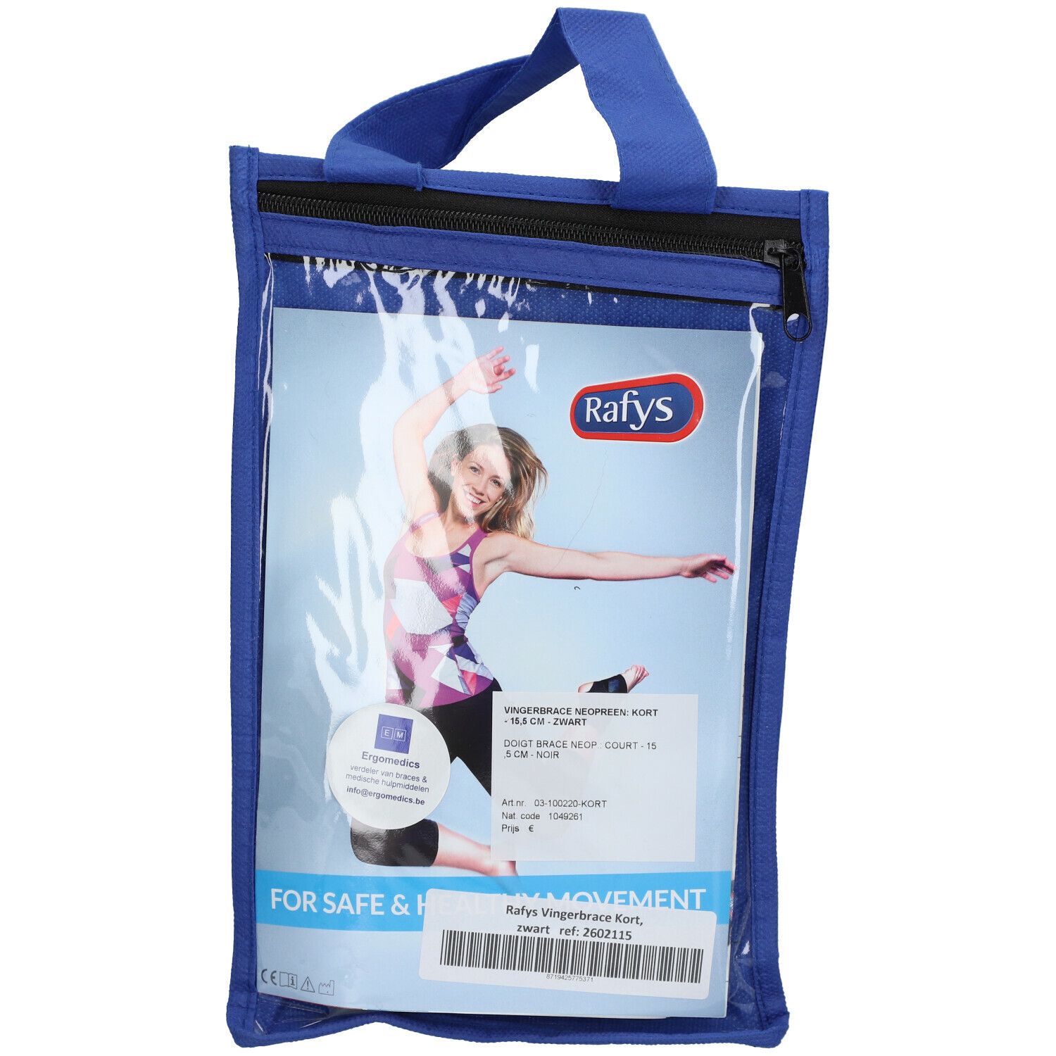 Rafys EASY Orthèse Doigt Néoprène Small Noir