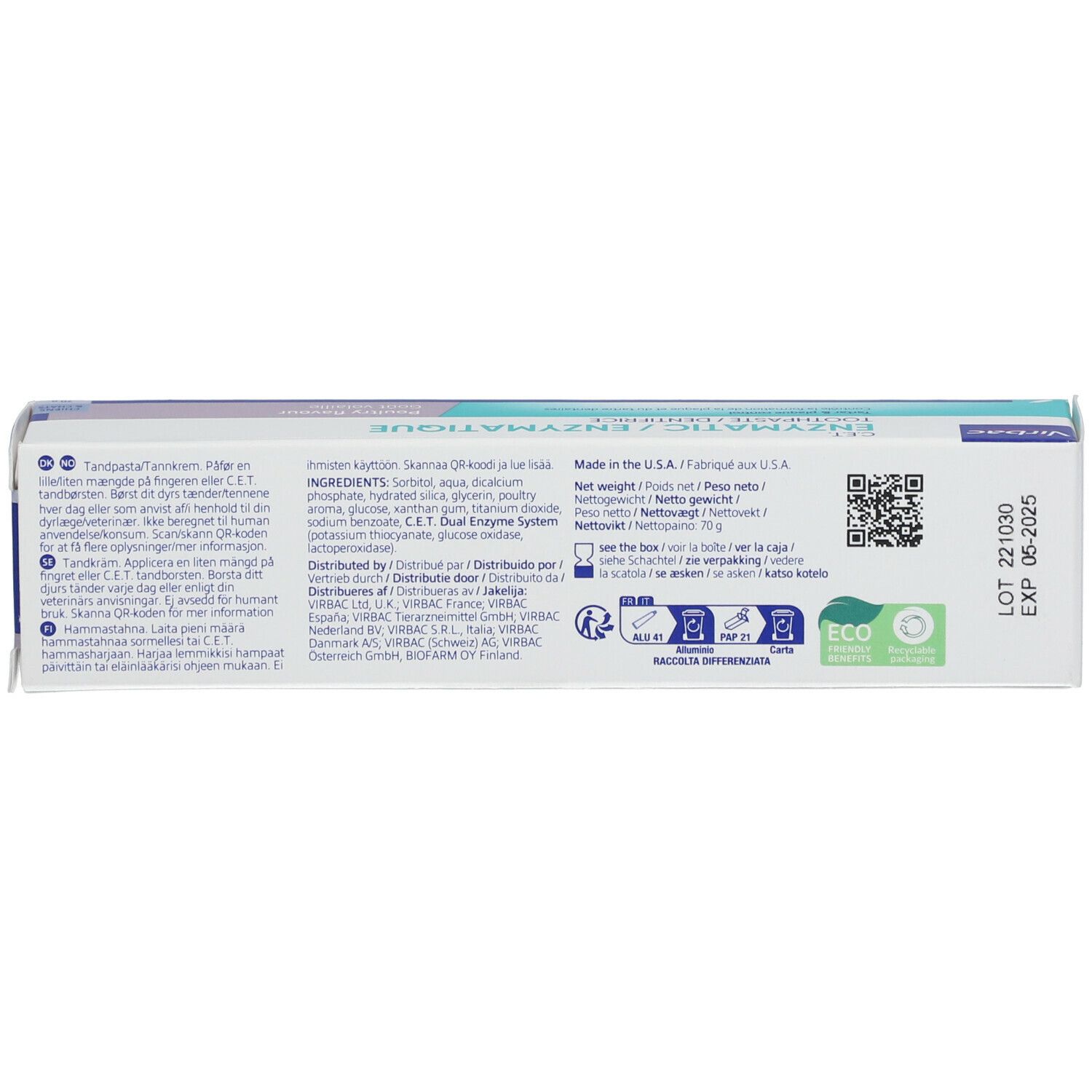 Virbac Enzymatic Dentifrice Enzymatique Goût De Volaille