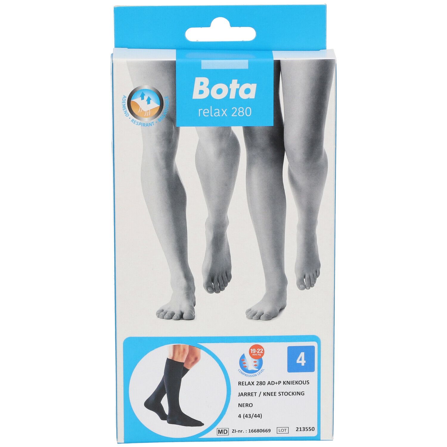 Bota Relax 280 AD +P Nero Taille 4 (43/ 44)