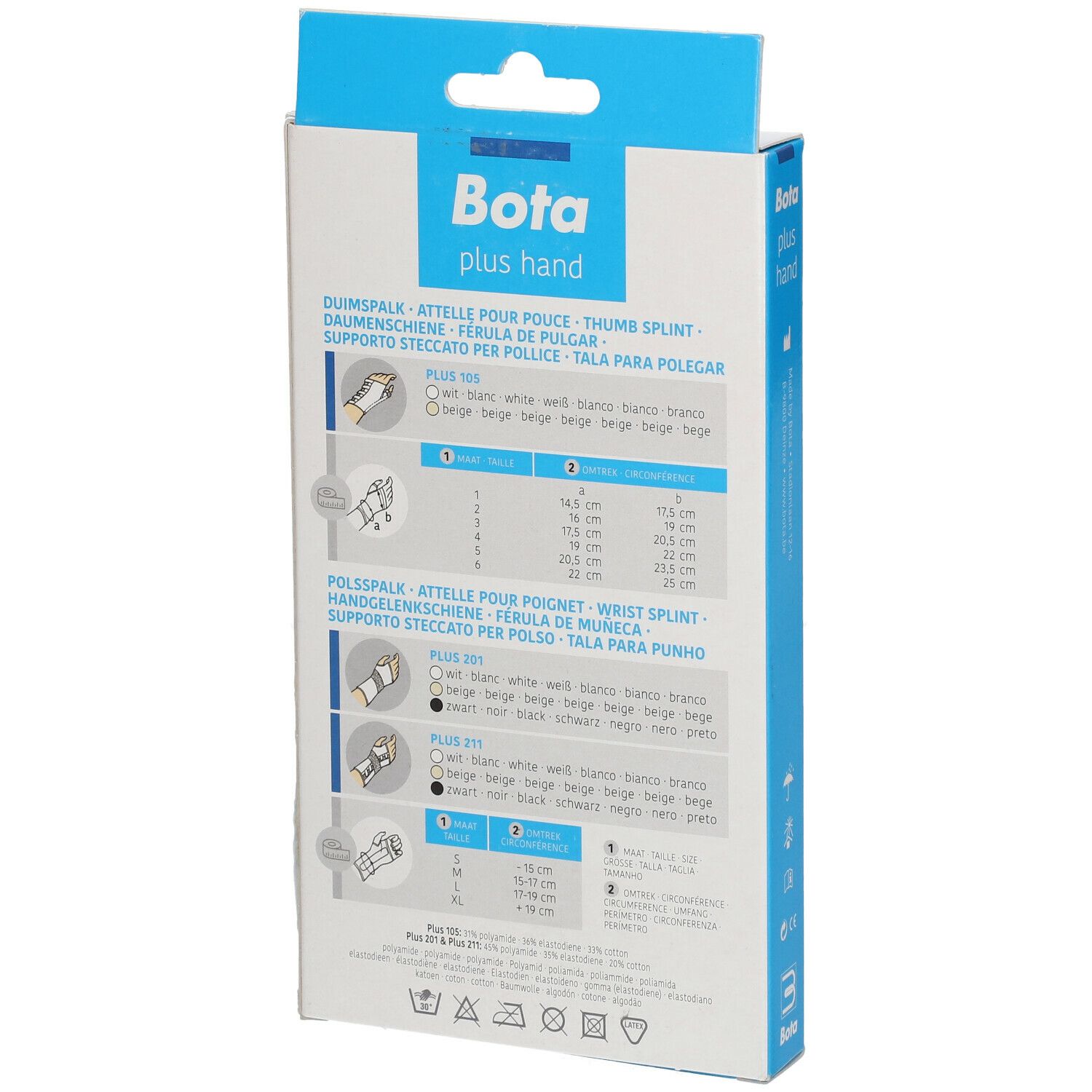 Bota Bande Poignet + Pouce 105 Blanc Taille 1 1 orthèse