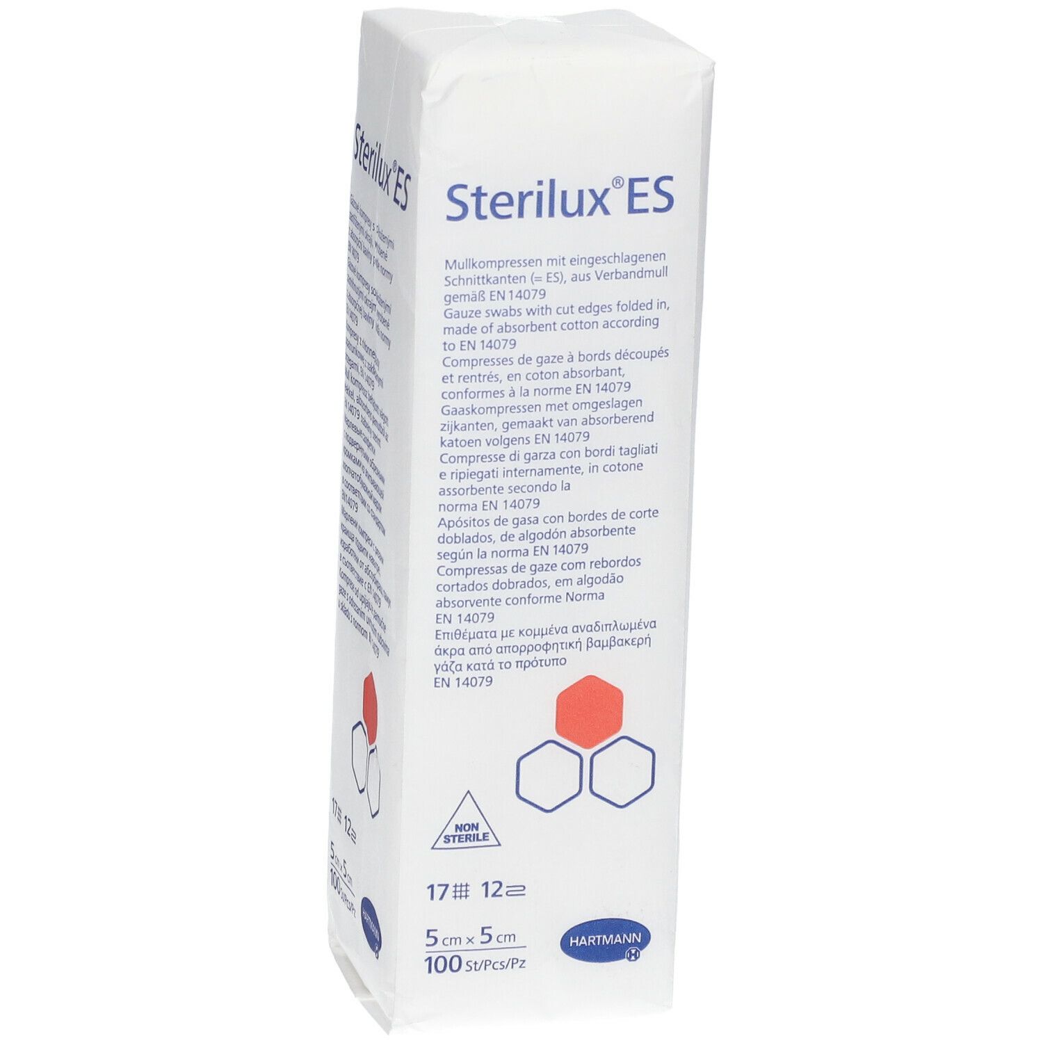 Hartmann Stérilux® ES Compresses de gaze hydrophiles 12 Plis 5 x 5 cm