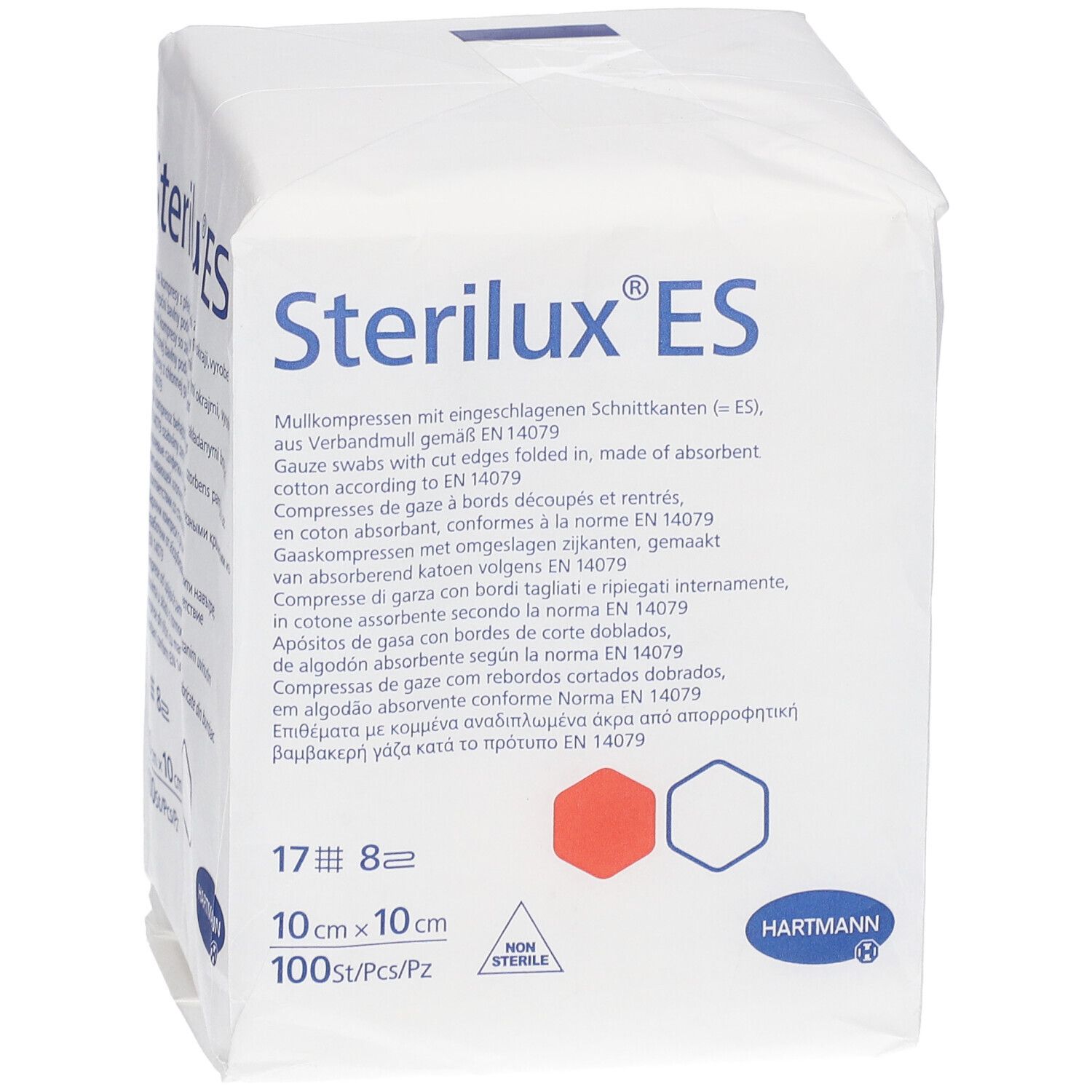 Hartmann Stérilux® ES Compresses de gaze stériles 8 Plis 10 x 10 cm