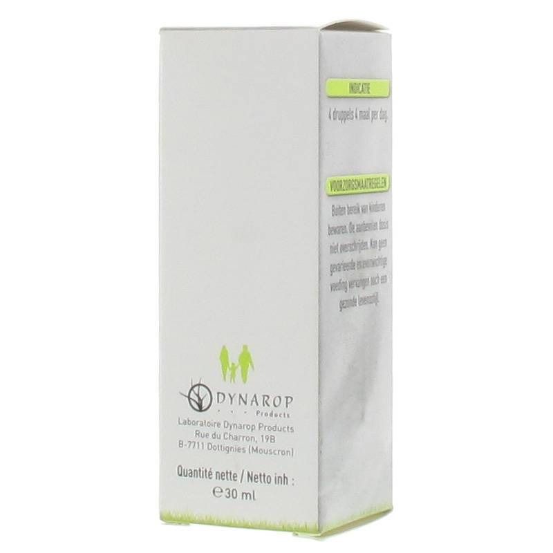 Boîte en carton avec texte. Logo Dynarop Products. Texte: Quantité nette/Netto inh: e30 ml. Inscription: NOCATE.