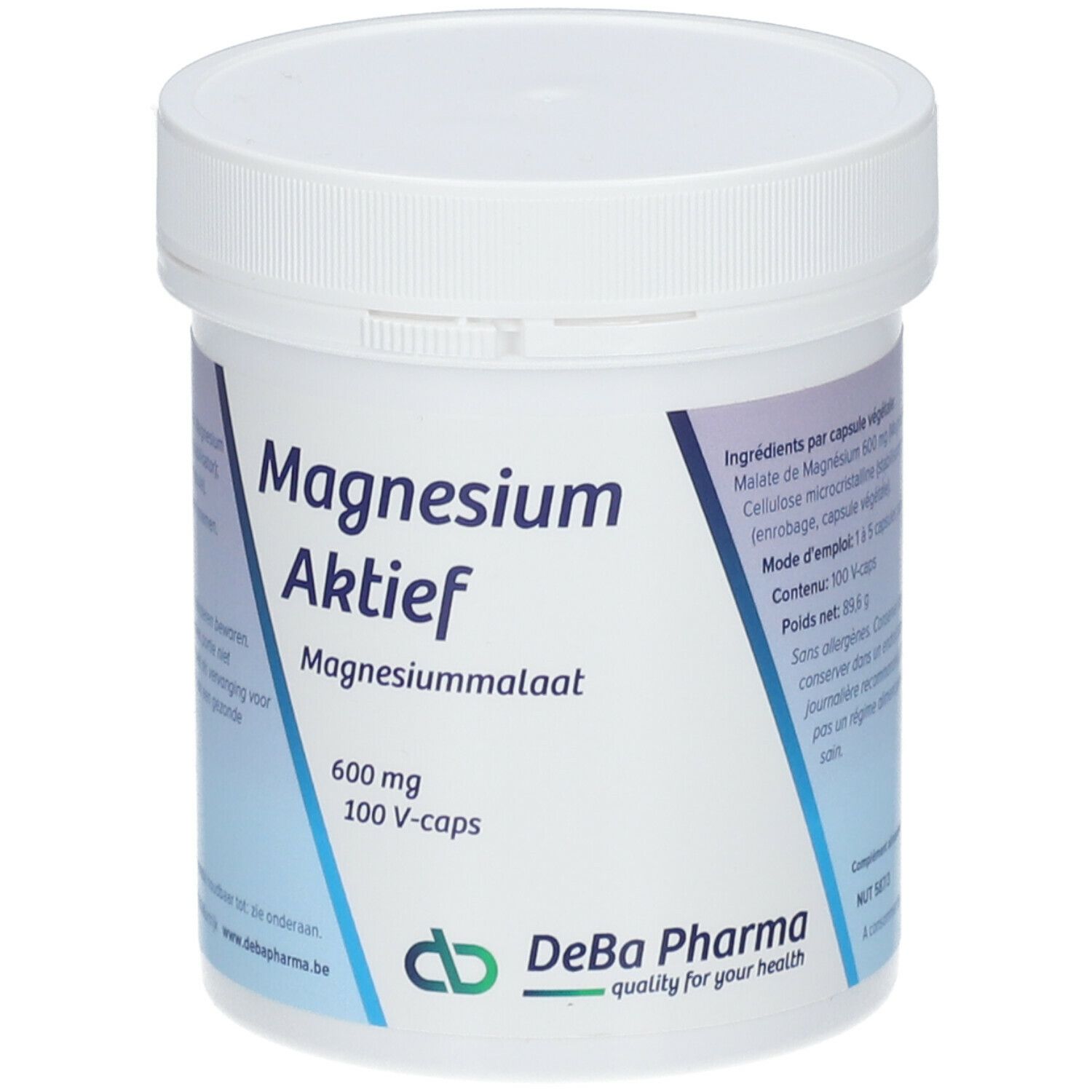 Deba Magnesium actif, malate de magnésium 600 mg