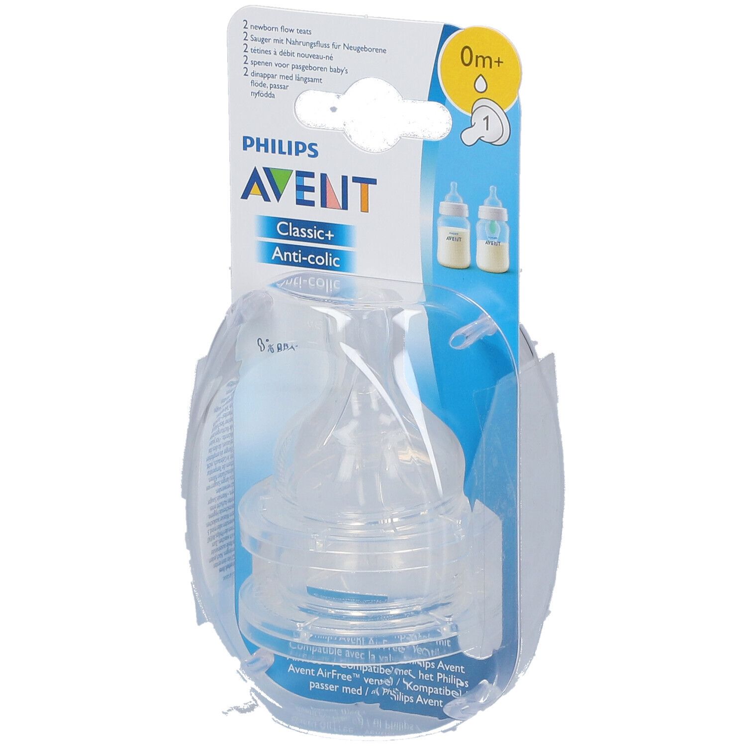 Avent Tétine Classic + debit nouveau-né +0 mois