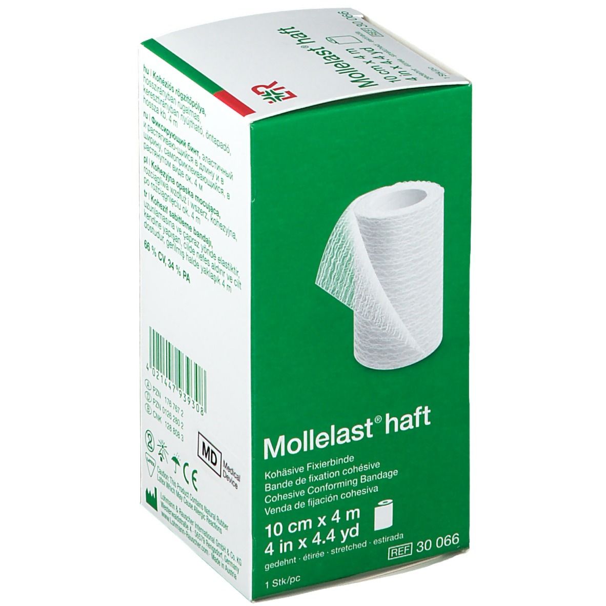 Mollelast® haft Bande de fixation biélastique cohésive 10 cm x 4 m