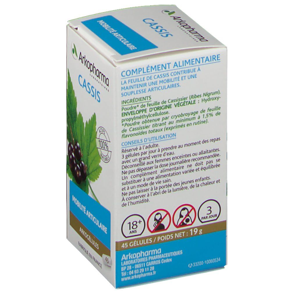 Arkopharma Arkogélules Cassis Mobilité Articulaire