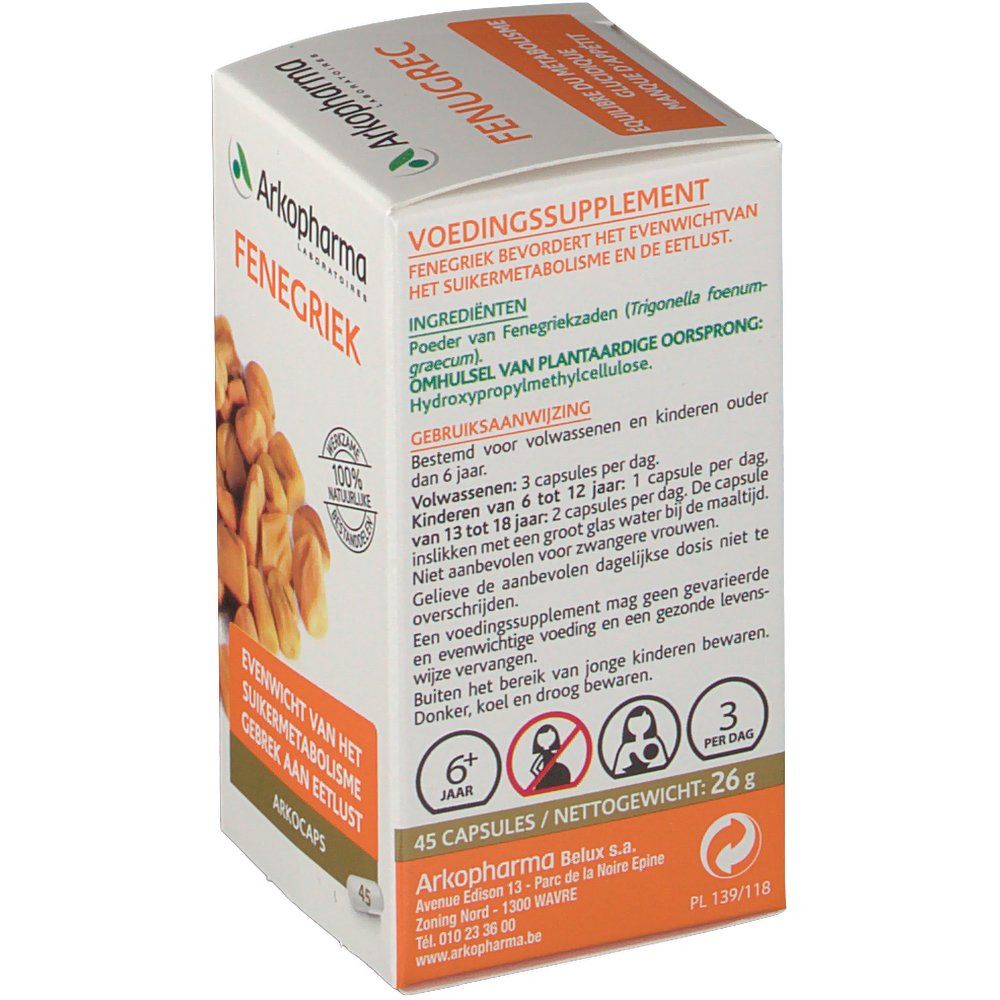 Arkocaps Fenegriek Vegetal