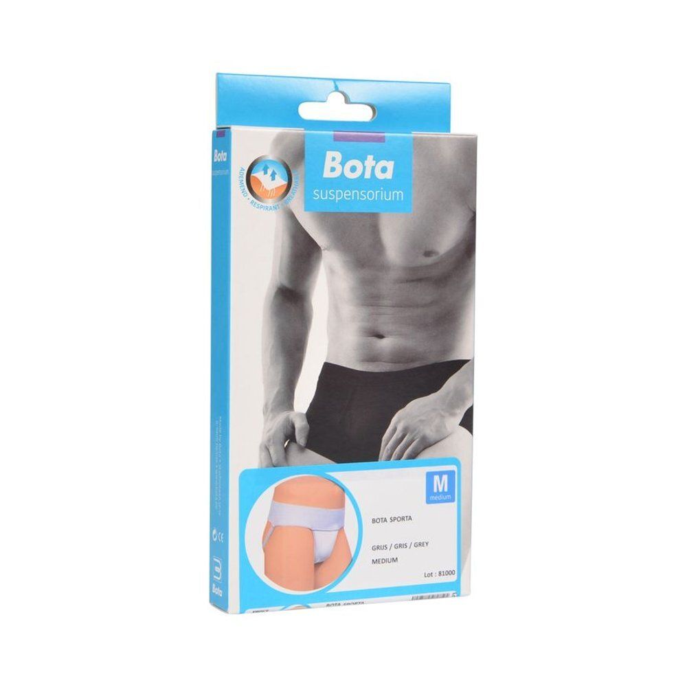 Emballage pour Bota Suspensorium. Face avant avec image du produit et logo.