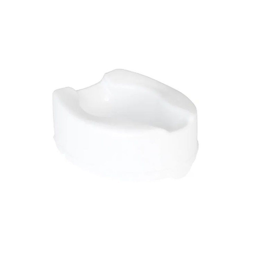 Rehausseur de toilette blanc, vue de côté.