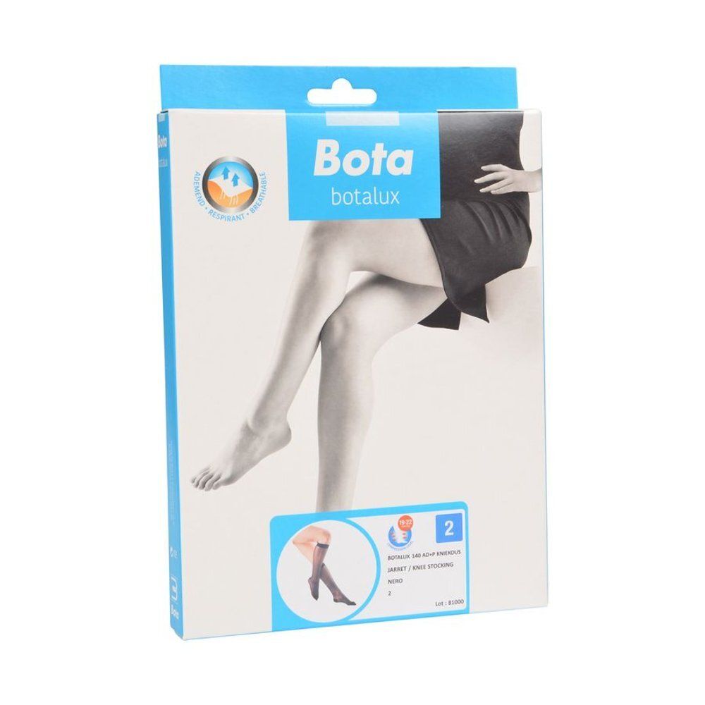 Boîte de Botalux 140 Short Socking Nero N2. Image du produit et logo de la marque. Taille 2.