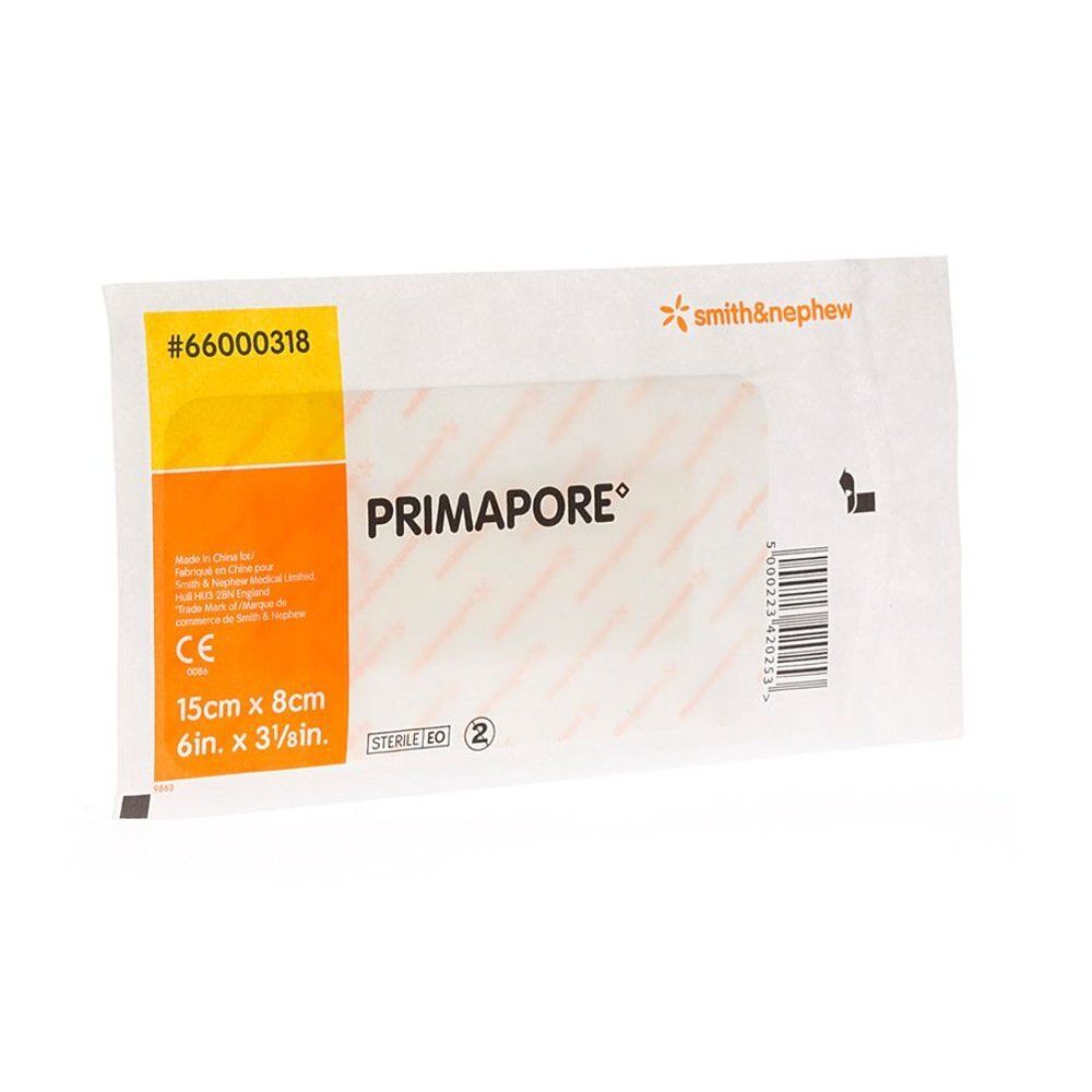 Pansement Primapore 15cm x 8cm, stérile, Smith & Nephew.
