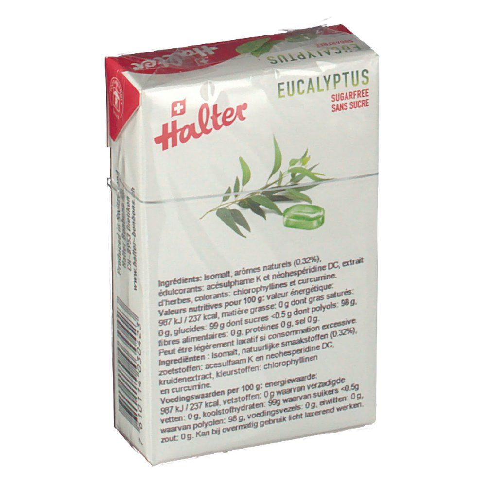 Halter Bonbons Eucalyptus sans sucre
