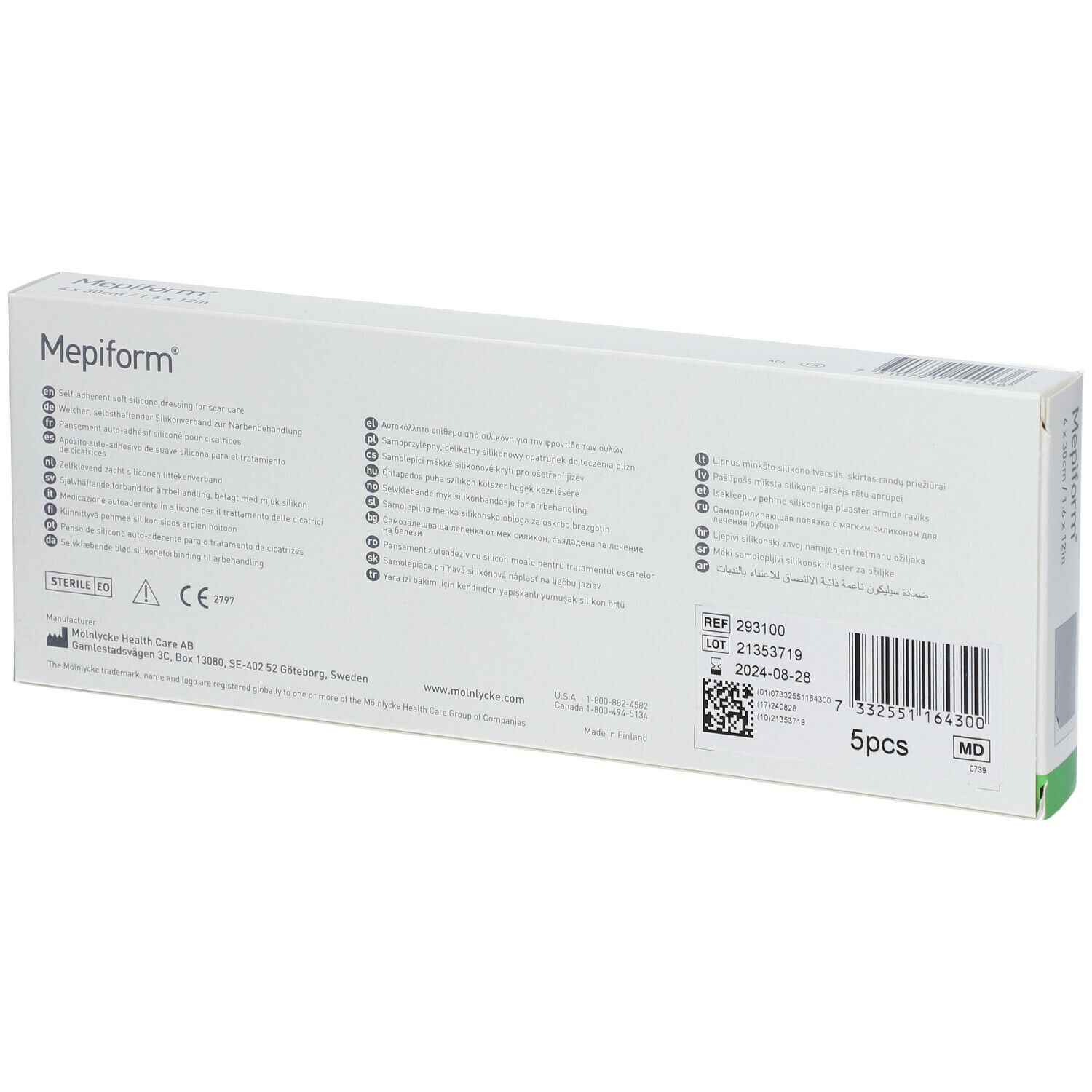 Mepiform® Pansement auto-adhésif siliconé Anti-Cicatrice 5 cm x 7,5 cm 5  pc(s) - Redcare Apotheke