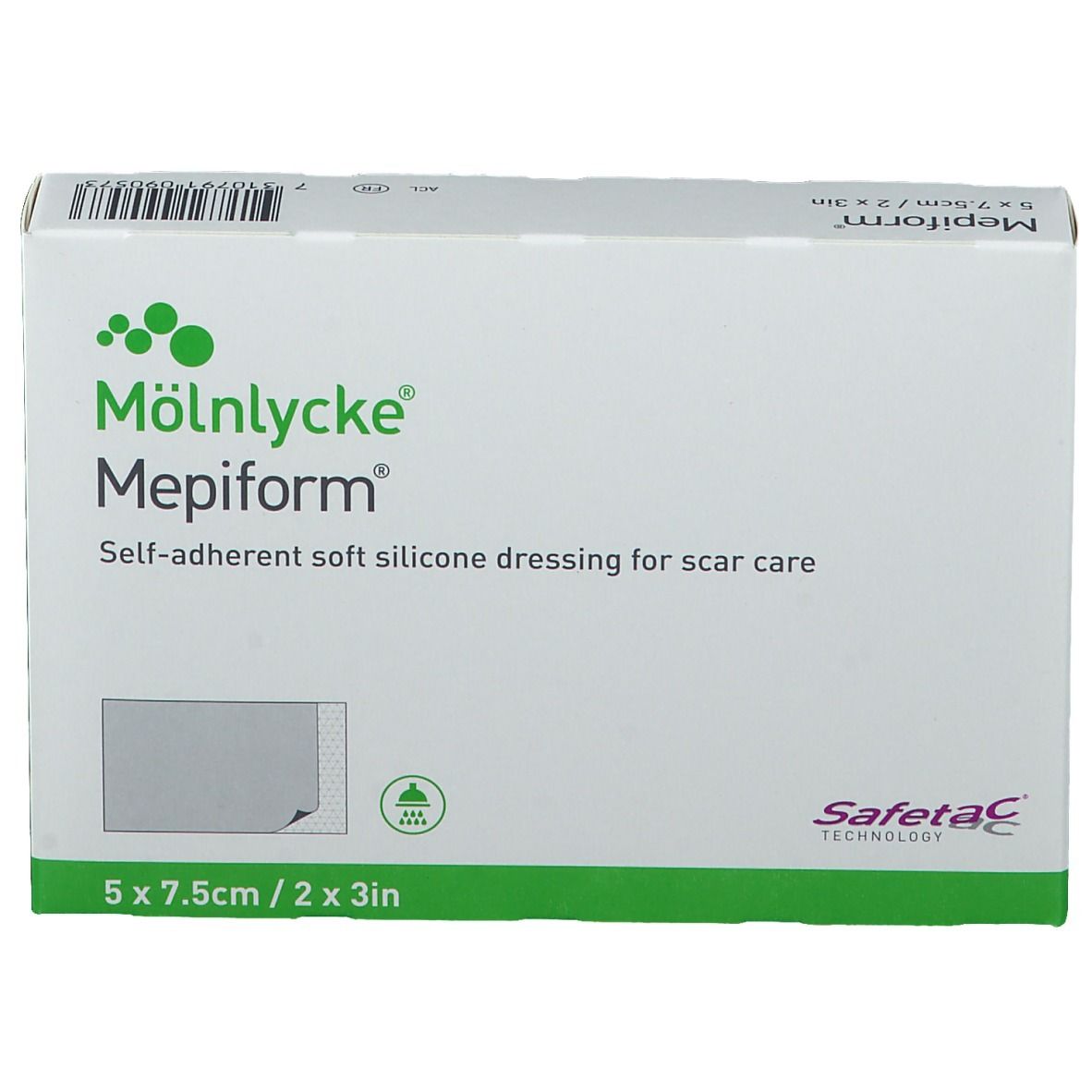 Mepiform® Pansement auto-adhésif siliconé Anti-Cicatrice 5 cm x 7,5 cm