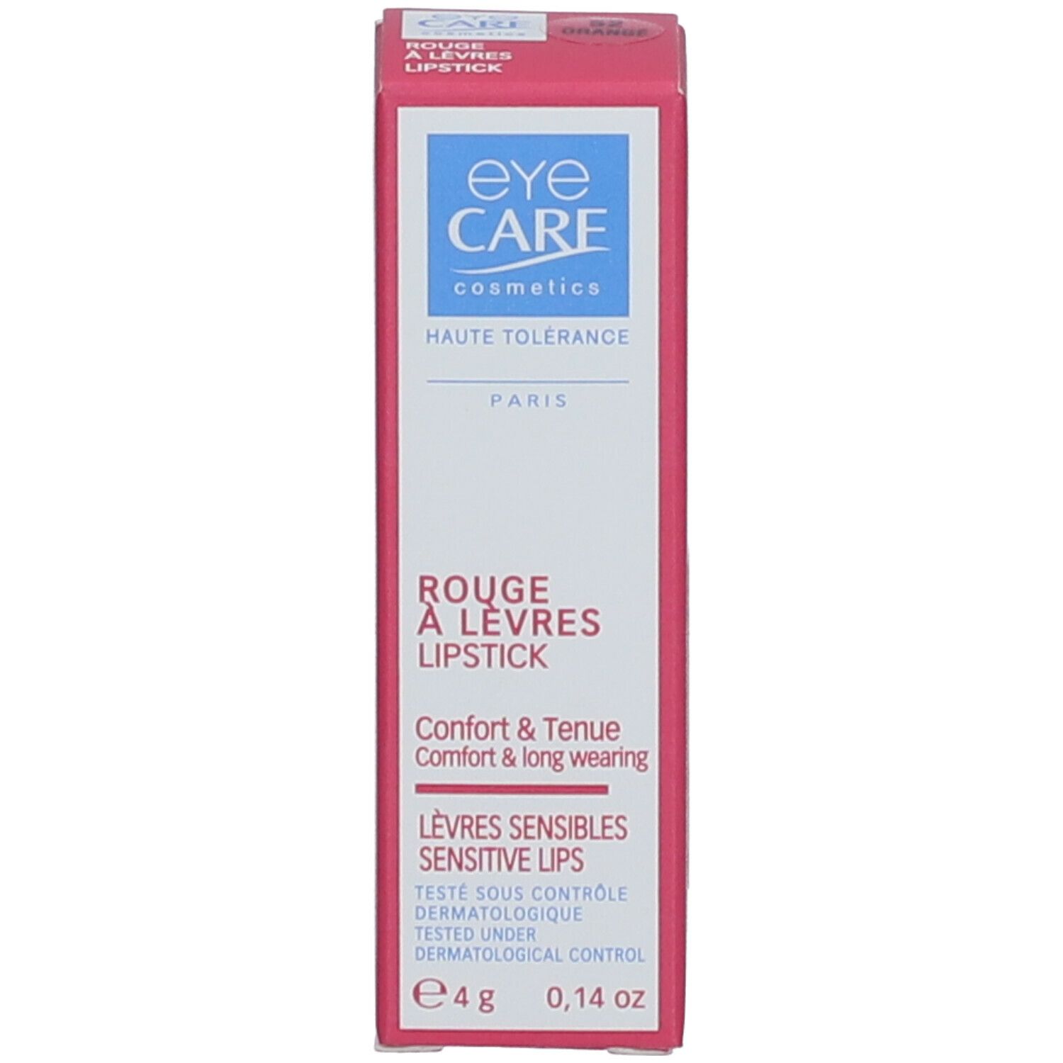 eye CARE Rouge à Lèvres Haute Tolérance Orange 52